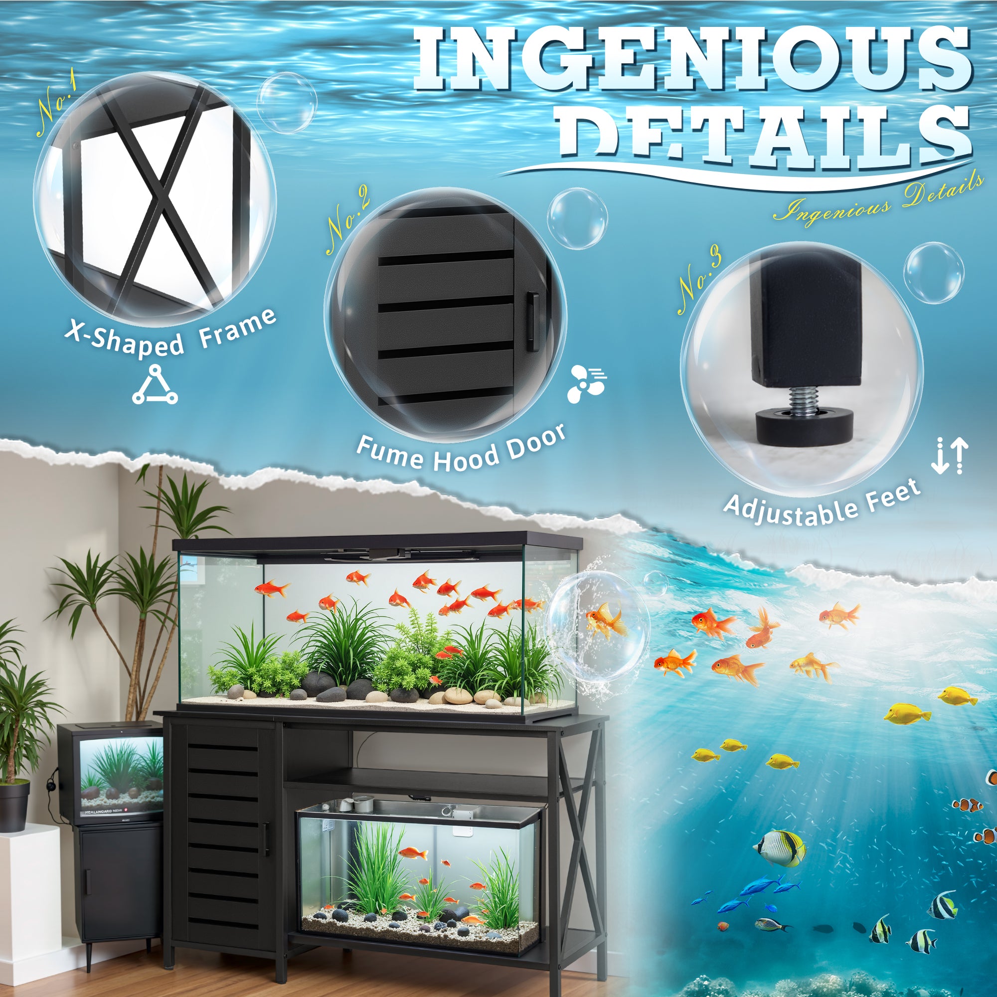 homall-shelf-aquarium-unterschrank-schwarz-55-75-gallonen image 3