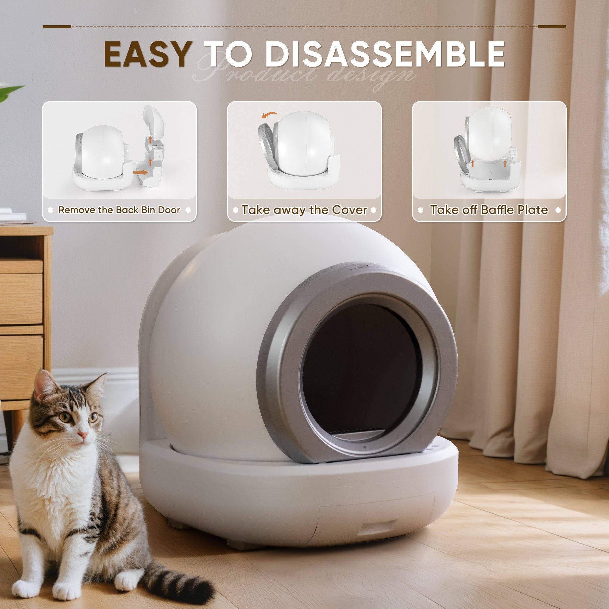 homall-shelf-katzenklo-selbstreinigend-wei-app image 3