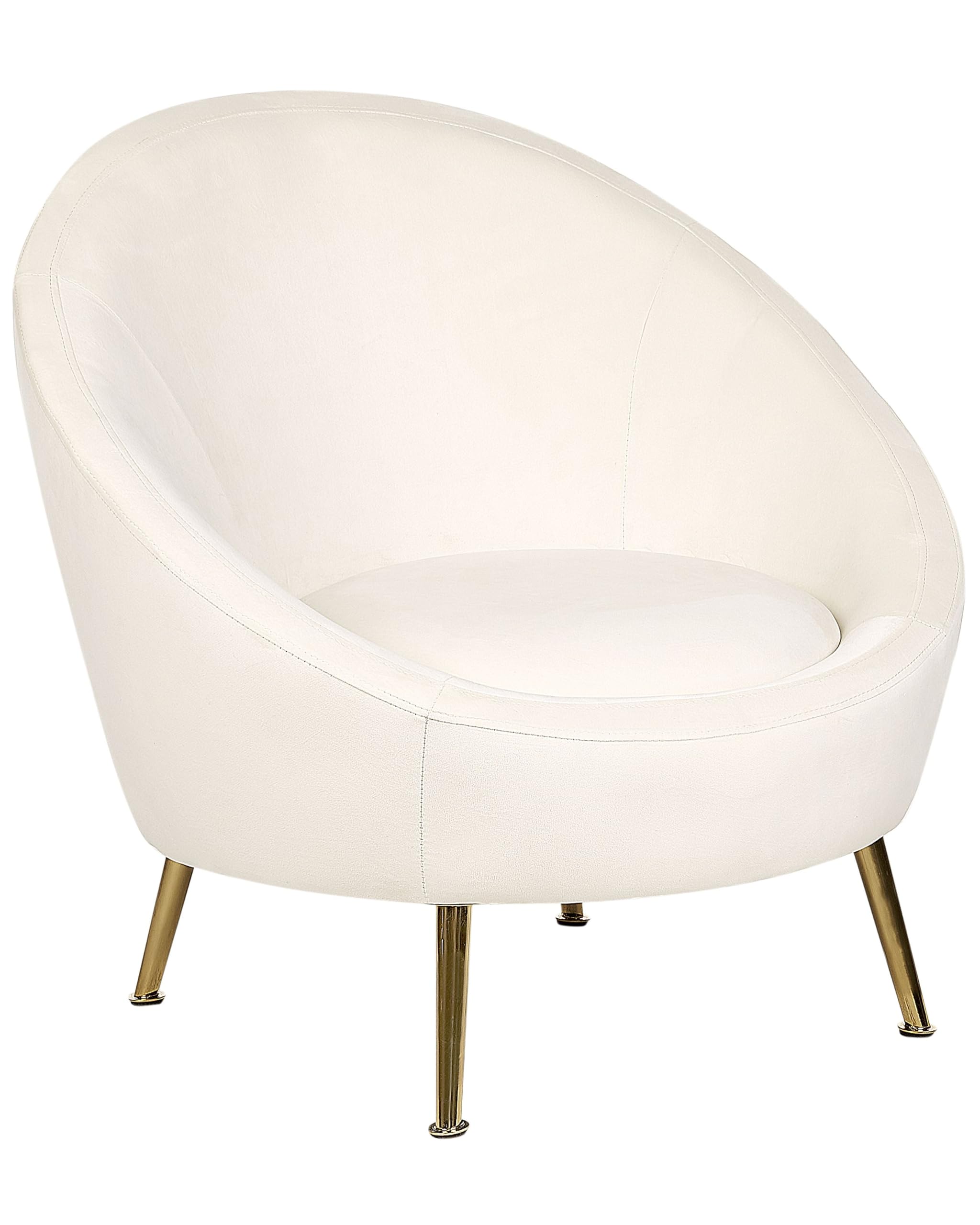 beliani-langa-sessel-samt-cremewei-rund-goldene-beine image 1