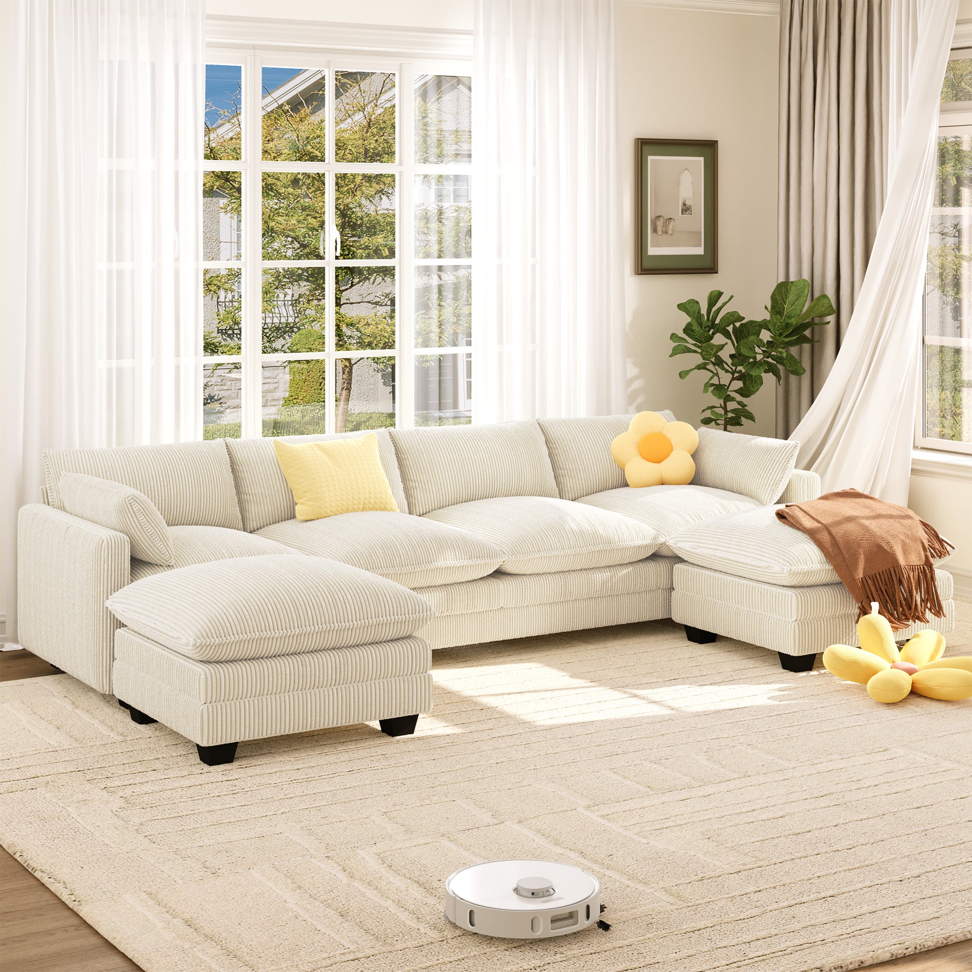 bealife-ar89-ecksofa-cord-beige-u-form-4-sitzer-320-cm image 3