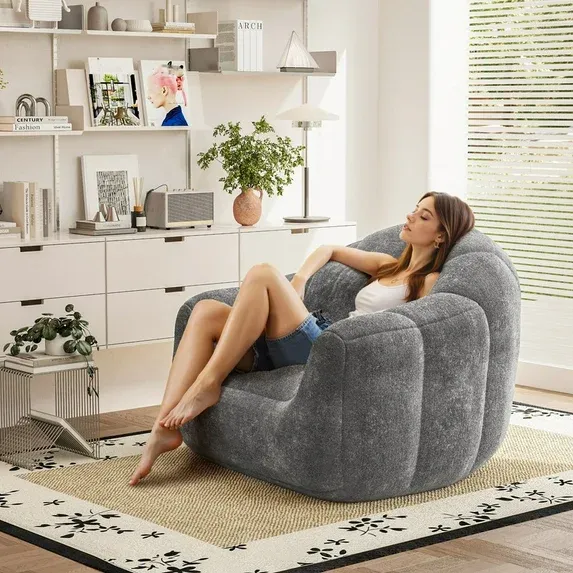 homall-sofa-sitzsack-sessel-grau-xxl-mit-armlehnen-pl-sch image 1