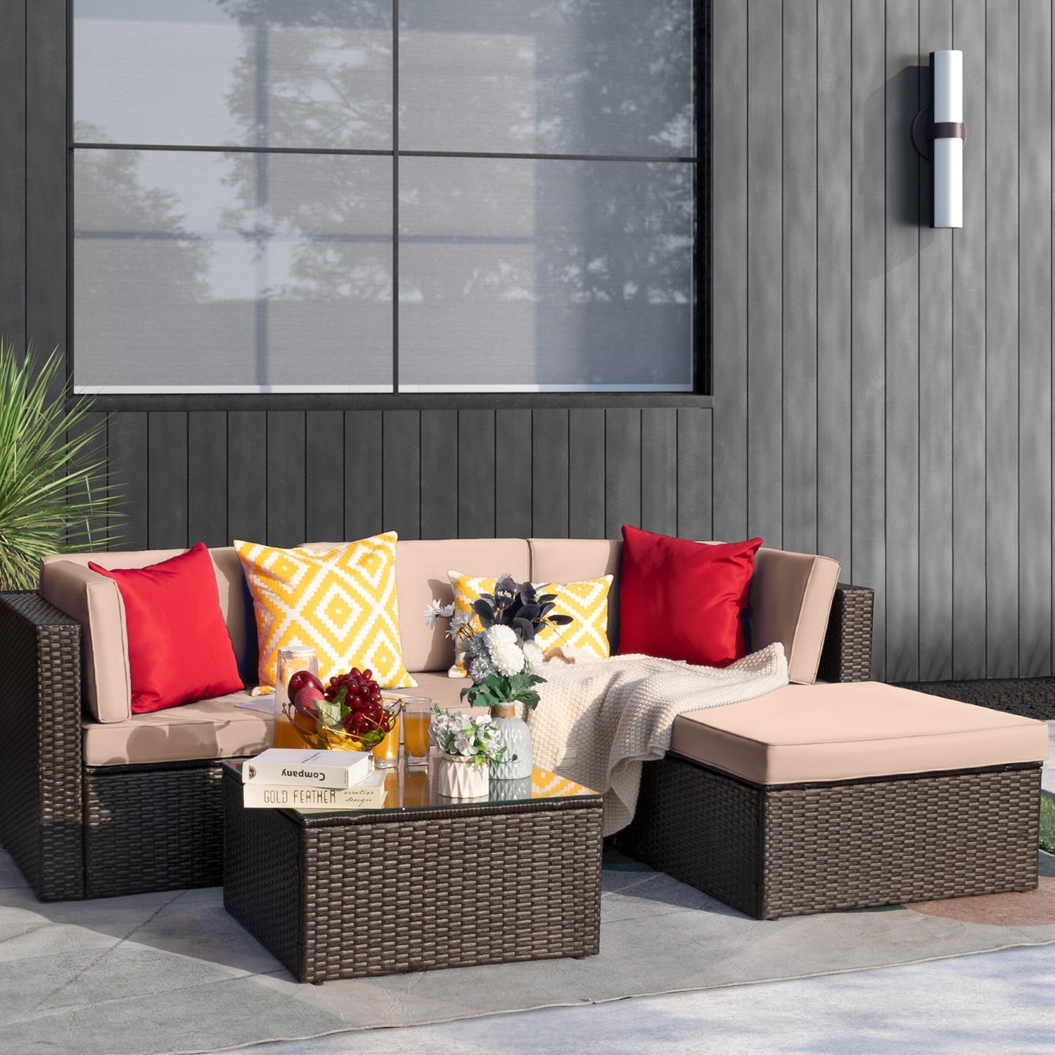 homall-patio-furniture-rattan-lounge-set-4-teilig-beige-mit-tisch image 8
