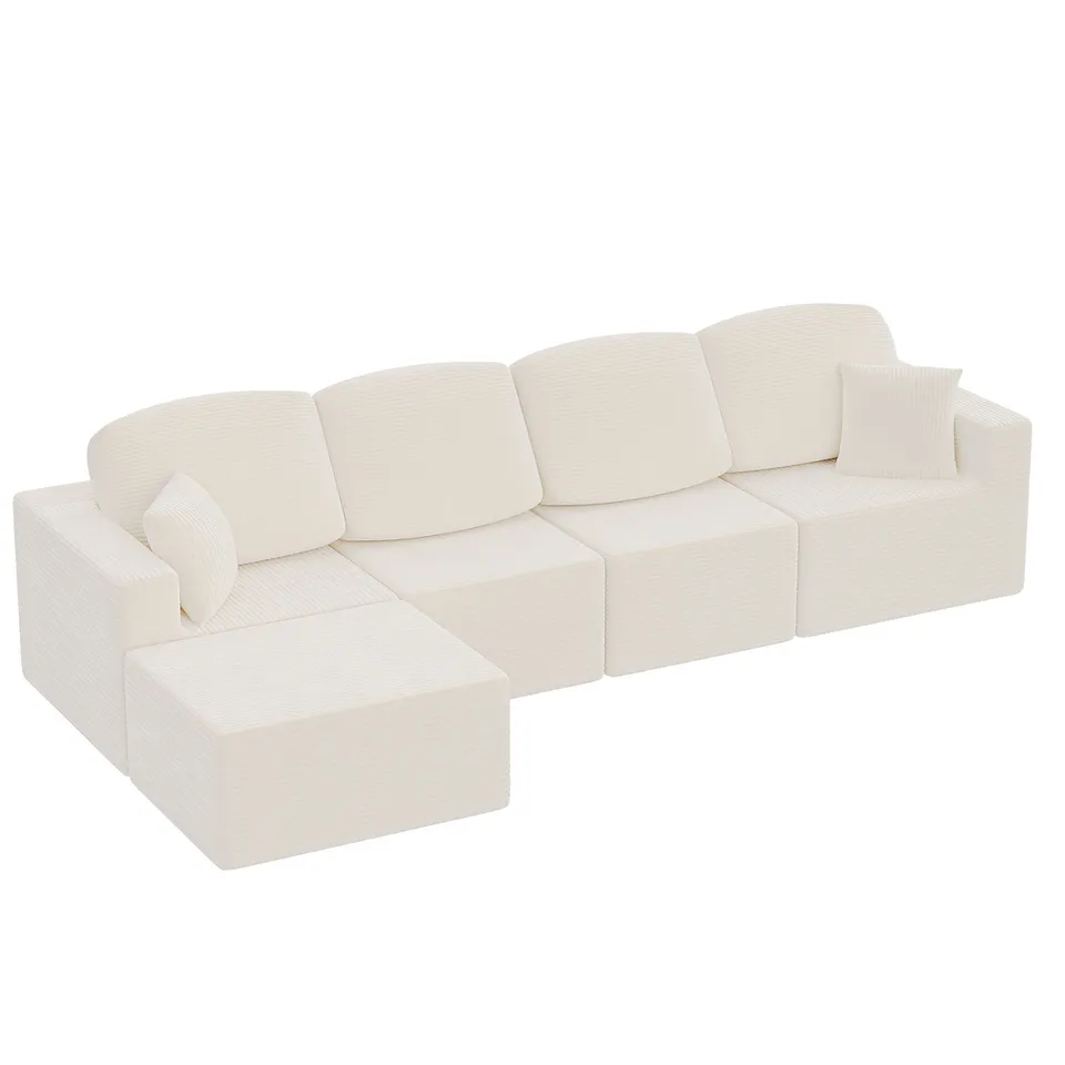 homall-sofa-modular-ecksofa-l-form-grau-cord-tief image 1
