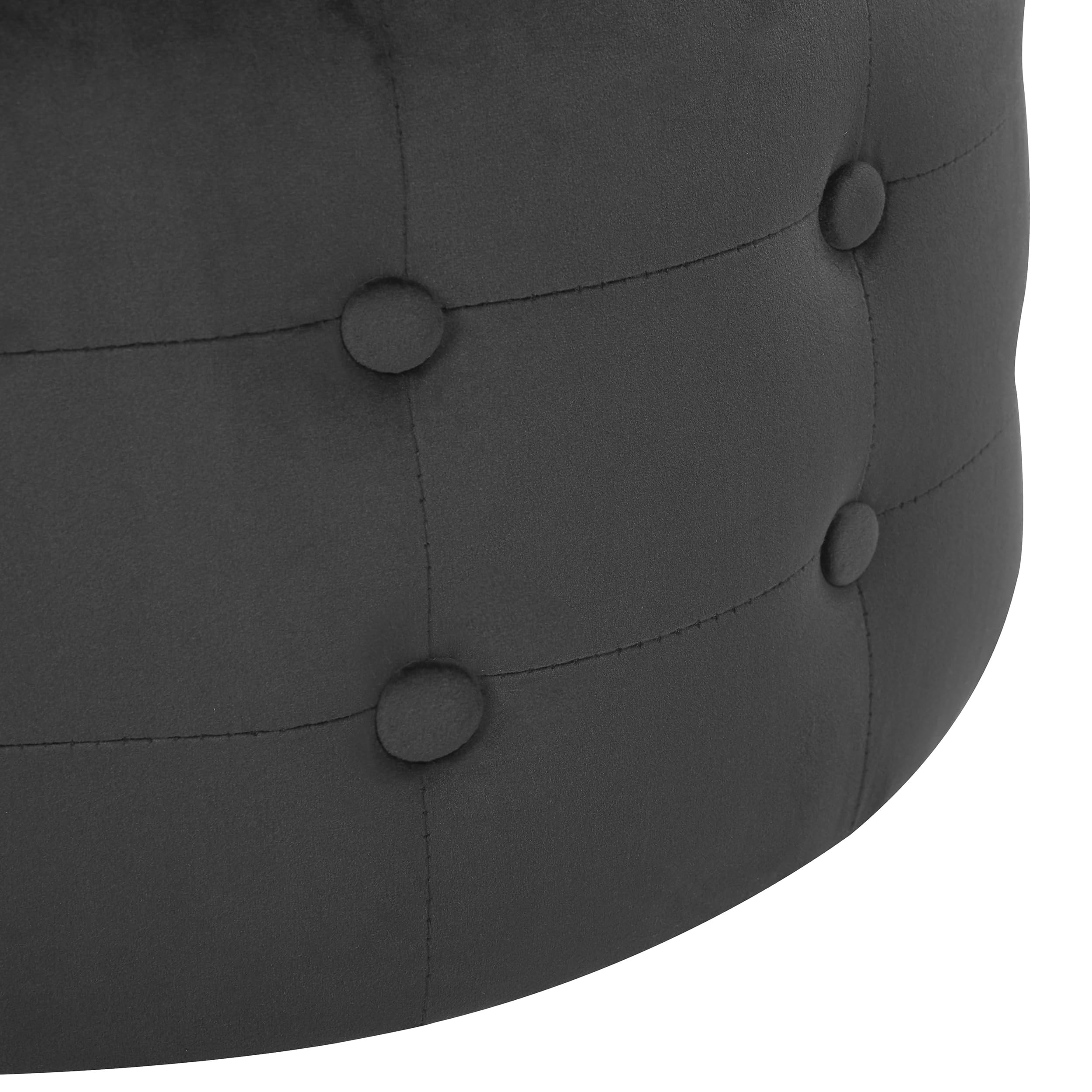 beliani-tampa-pouf-samt-schwarz-rund-versteppt image 5
