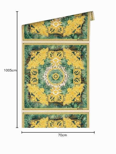 a-s-cr-ation-versace-wallpaper-387034-vliestapete-gr-n-gold image 8