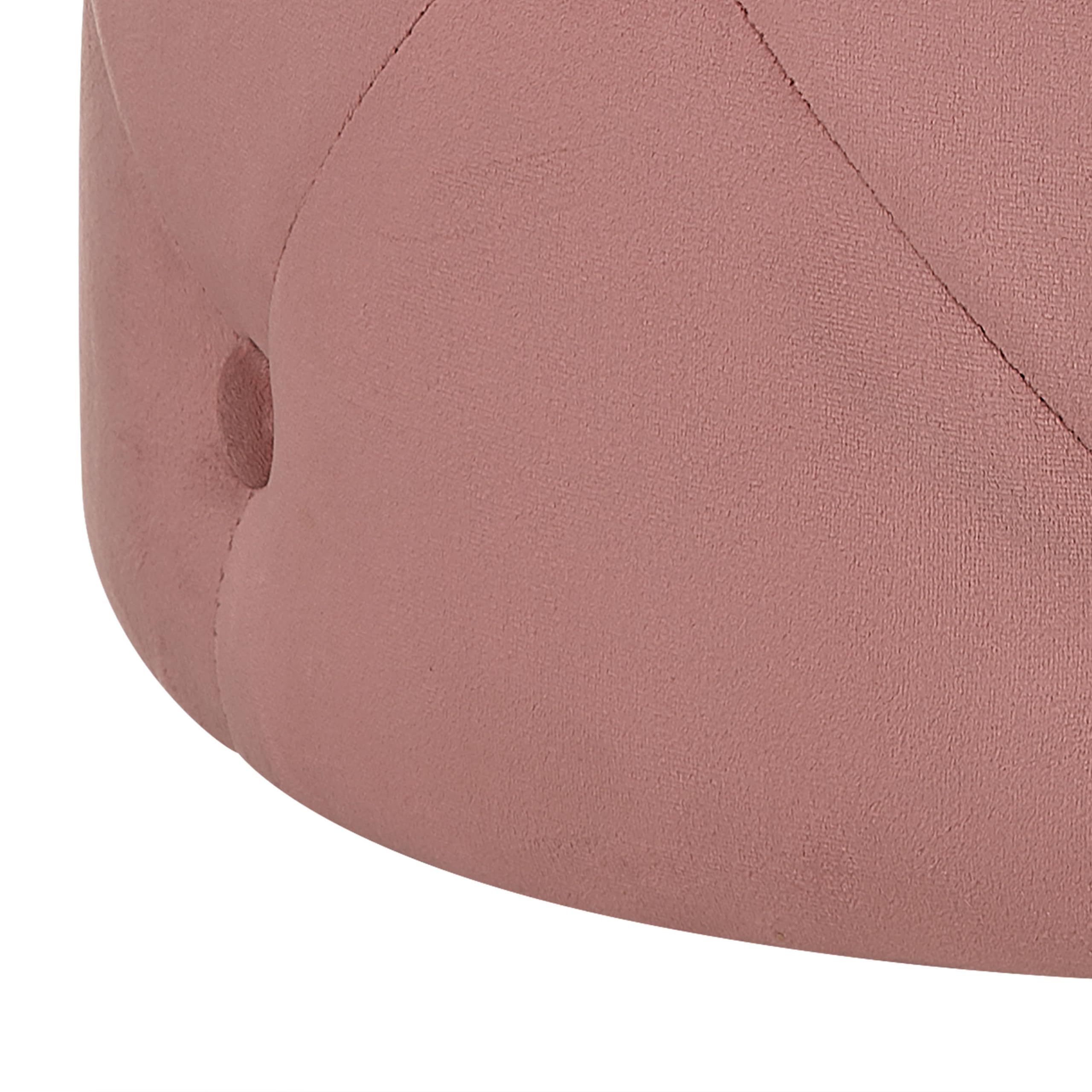 beliani-corolla-pouf-samt-rosa-rund-40-cm-chesterfield image 4