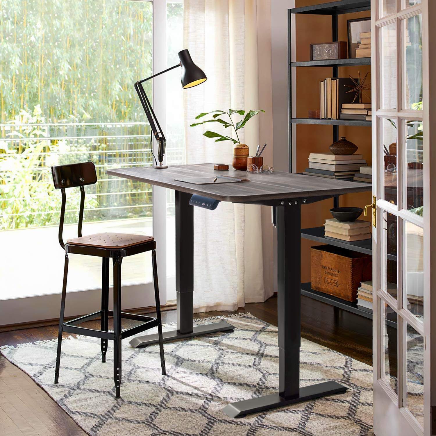 homall-standing-desk-schreibtisch-h-henverstellbar-schwarz-43-zoll image 2
