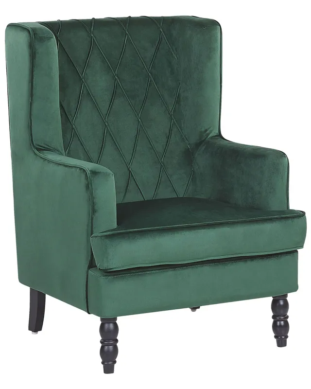 beliani-sandset-sessel-mit-hocker-samt-dunkelgr-n image 1