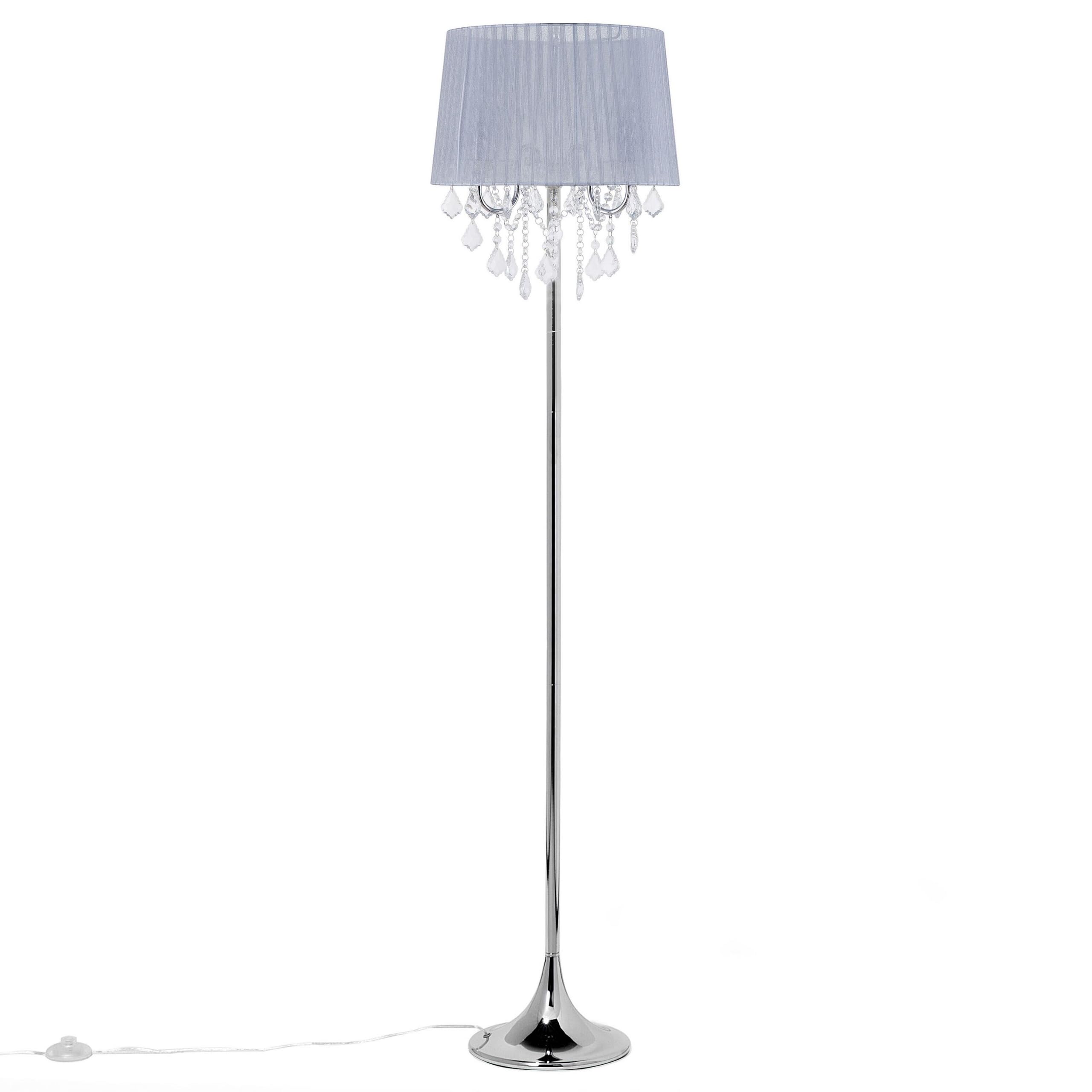 beliani-evans-stehlampe-grau-stoffschirm-kristall-glamour image 3