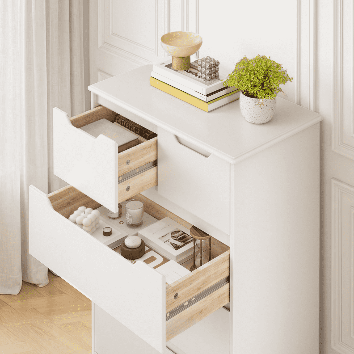 bealife-ap23-kommode-wei-5-schubladen-71x40x94-wasserdicht image 7