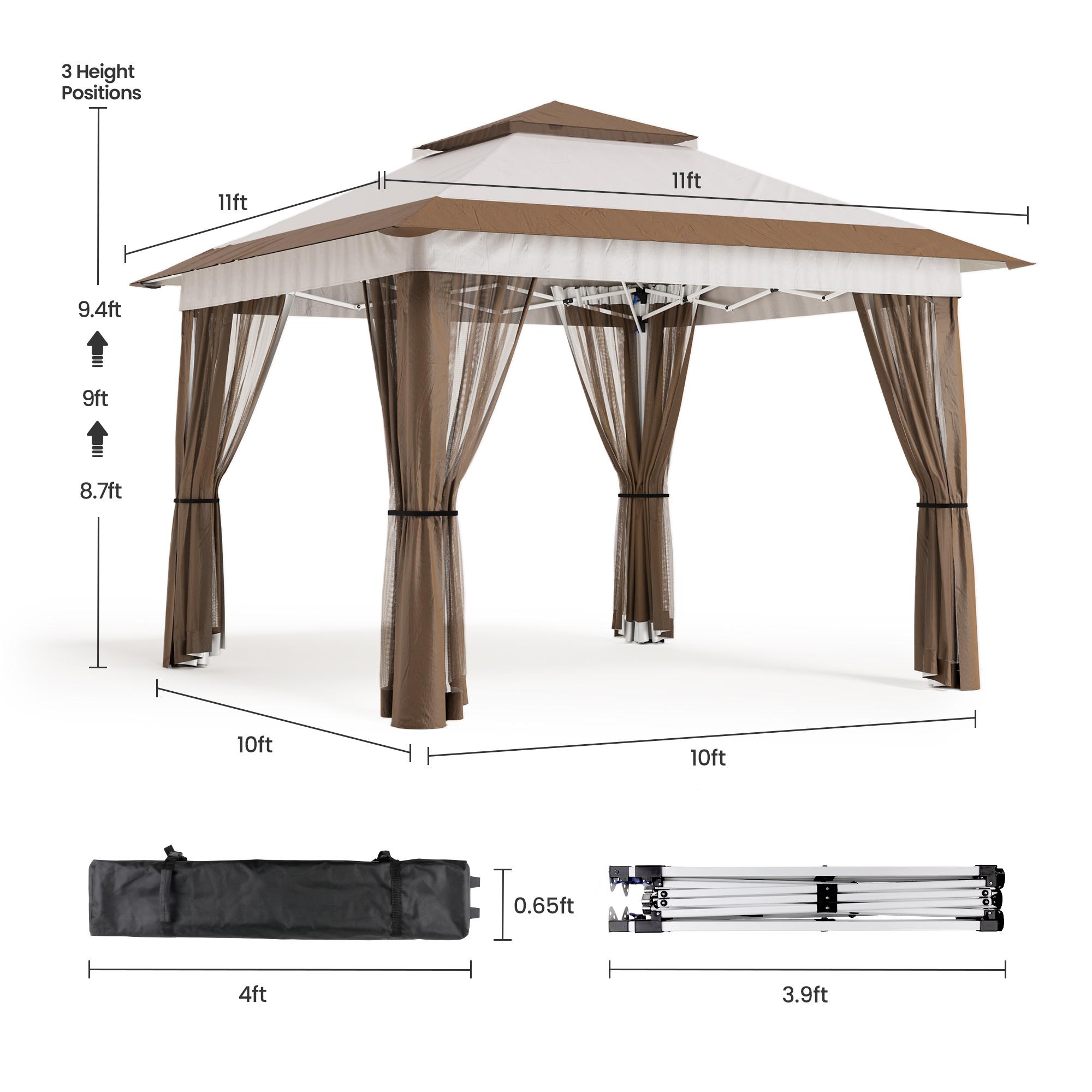 bealife-ct20-pavillon-faltpavillon-beige-3-35x3-35m-uv image 3
