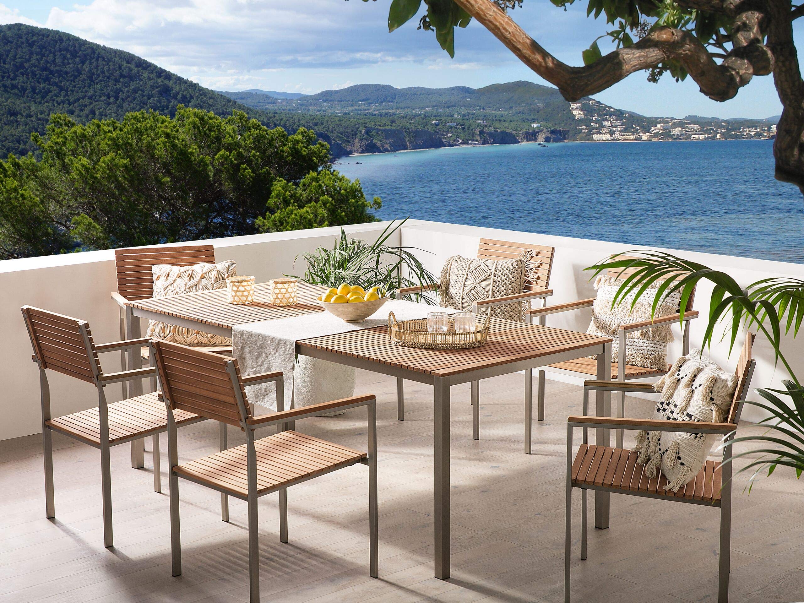 beliani-viareggio-gartenm-bel-set-teak-200x90-tisch-6-st-hle image 2