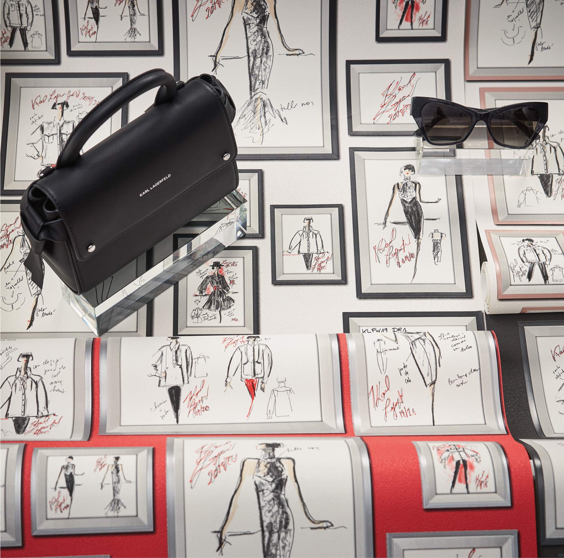 architects-paper-karl-lagerfeld-378461-vliestapete-grau-sketch image 3