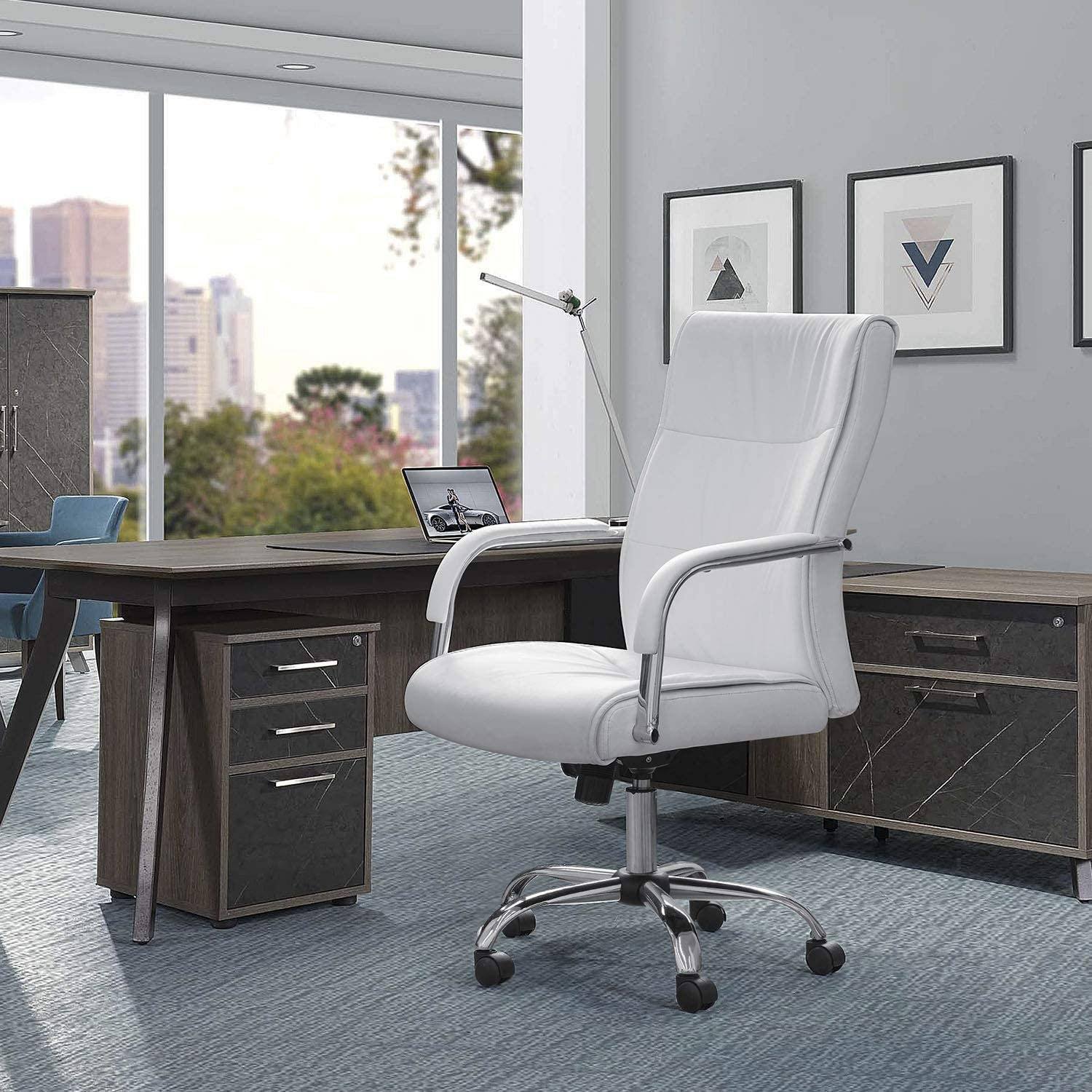 homall-office-leather-chair-chefsessel-braun-leder-h-henverstellbar image 7