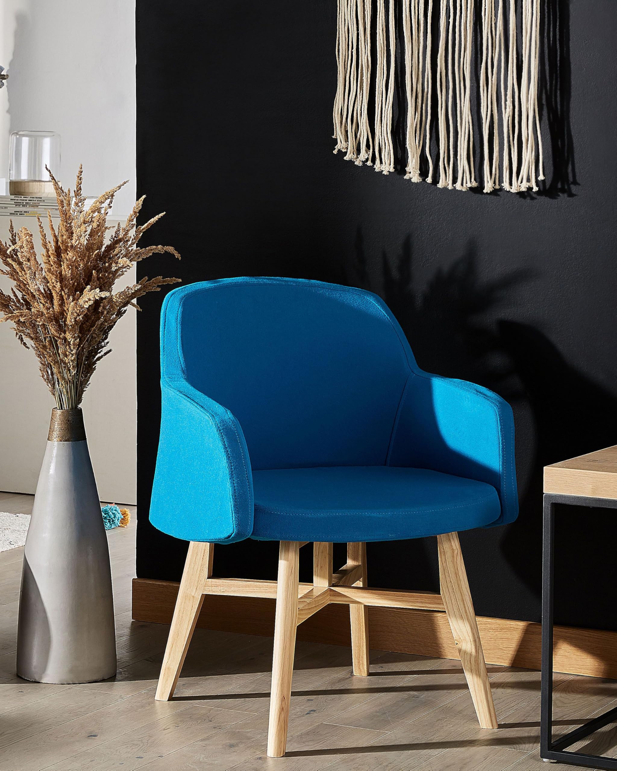 beliani-ystad-sessel-blau-polyester-retro-58-cm image 2