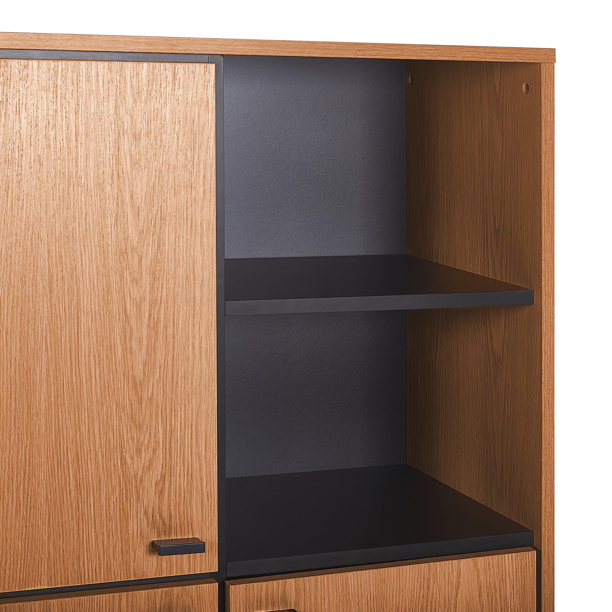 beliani-paramount-sideboard-hellbraun-3-t-rig-retro image 7