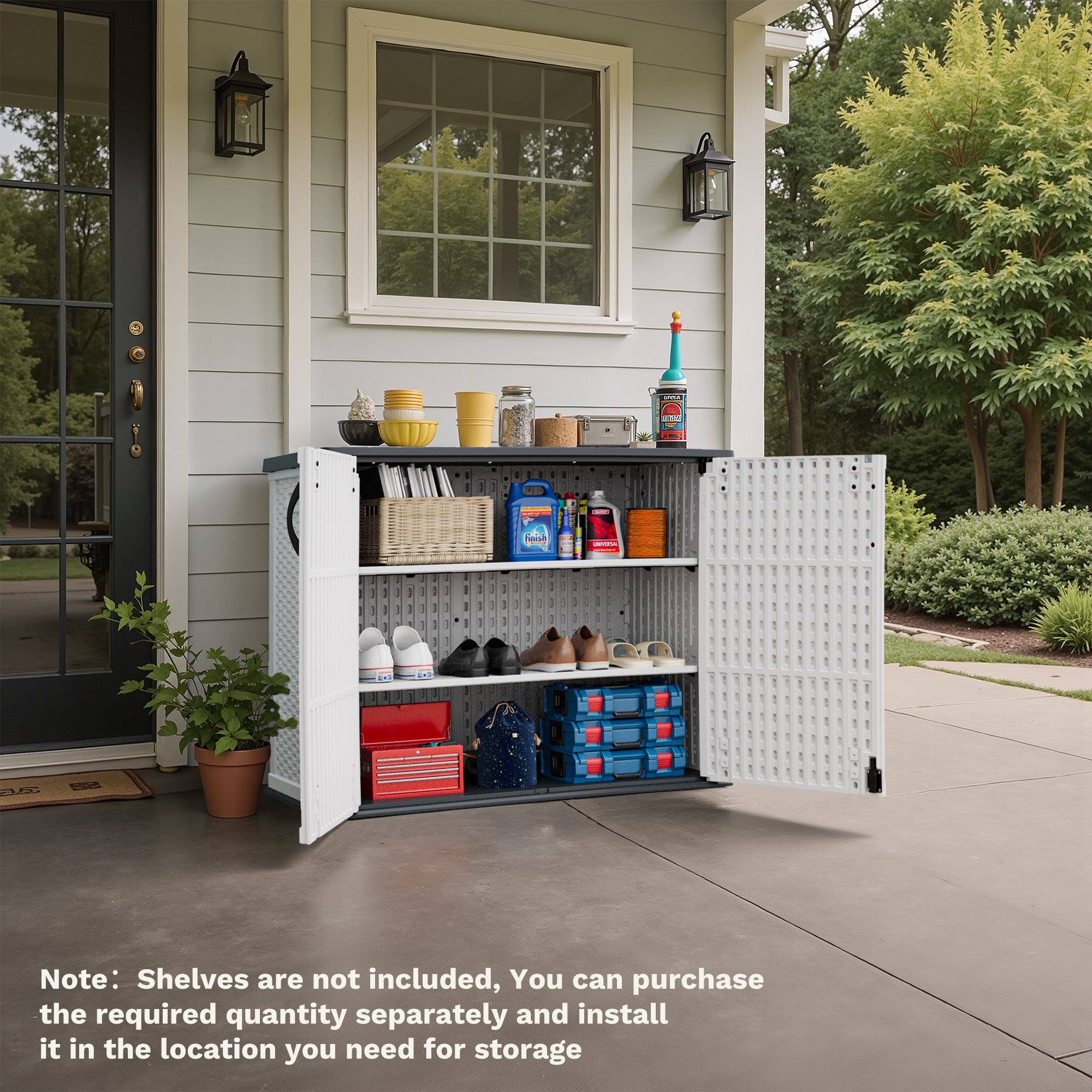 homall-metal-shed-ger-teschrank-26-cu-ft-wei-gartenbox image 8