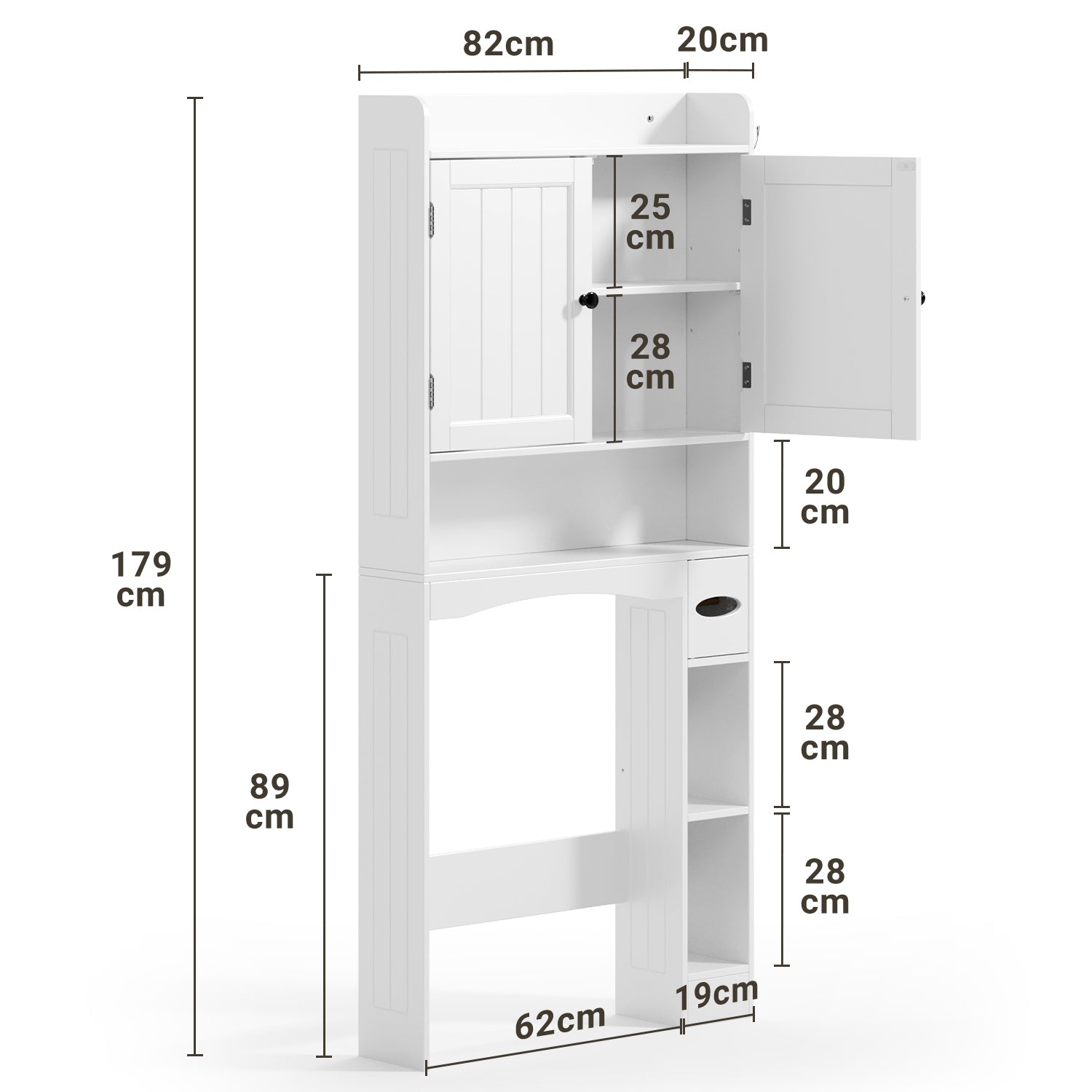 bealife-ap20-badezimmerschrank-wei-82x20x179-wasserfest image 3