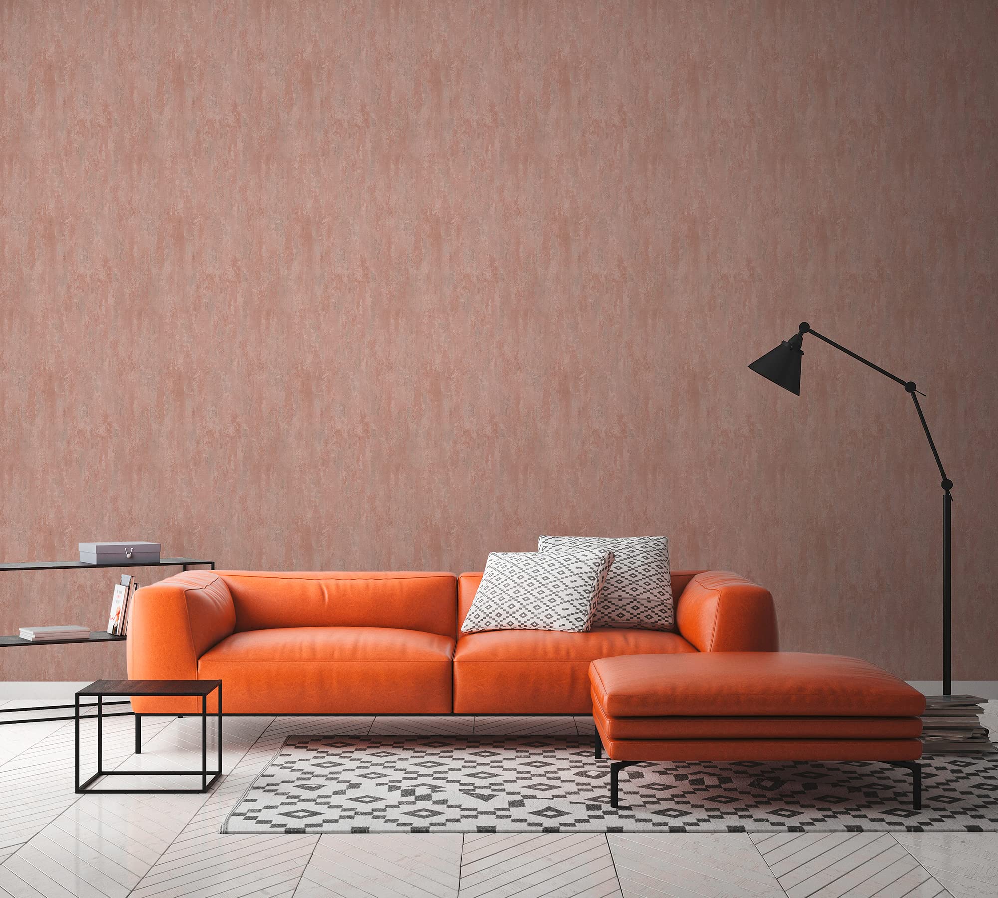 a-s-cr-ation-havanna-vintage-vliestapete-rost-rose-metallic image 6