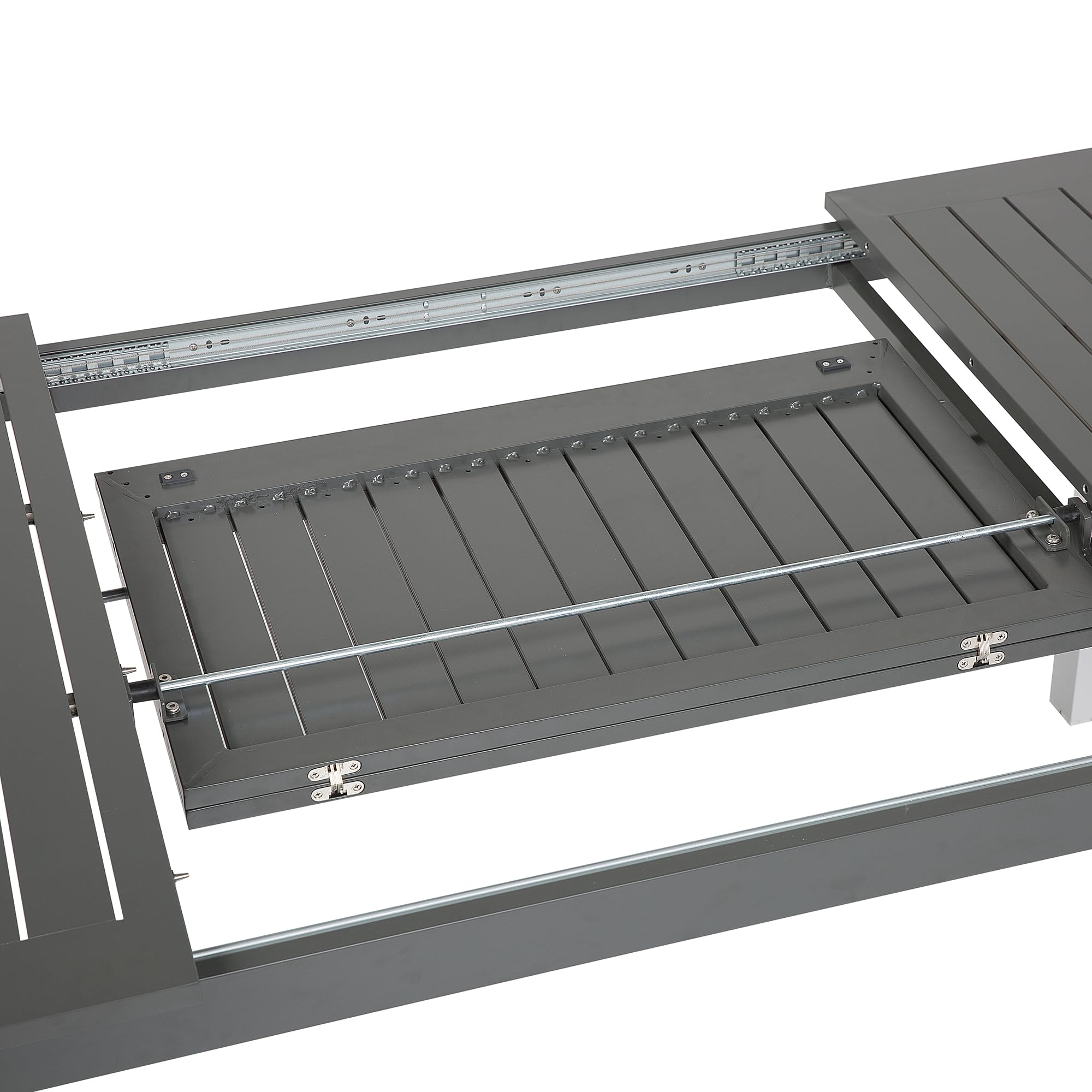 beliani-pancole-ausziehbarer-gartentisch-dunkelgrau-aluminium-8-personen image 8
