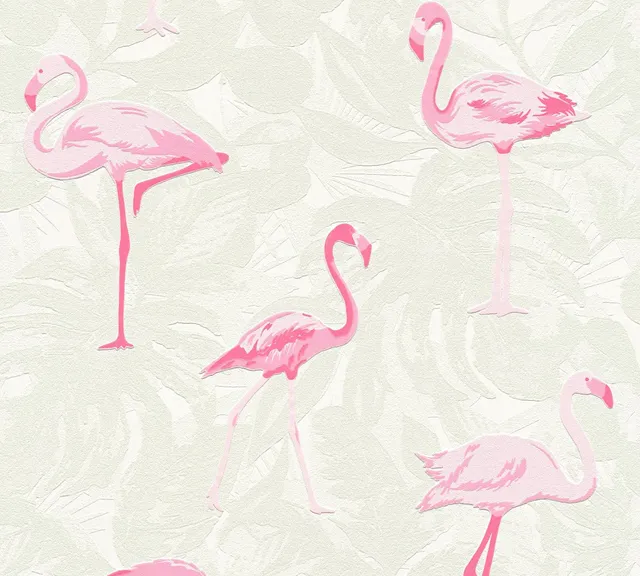 livingwalls-klebefolie-flamingo-selbstklebend-creme-pink-2-5-m image 1