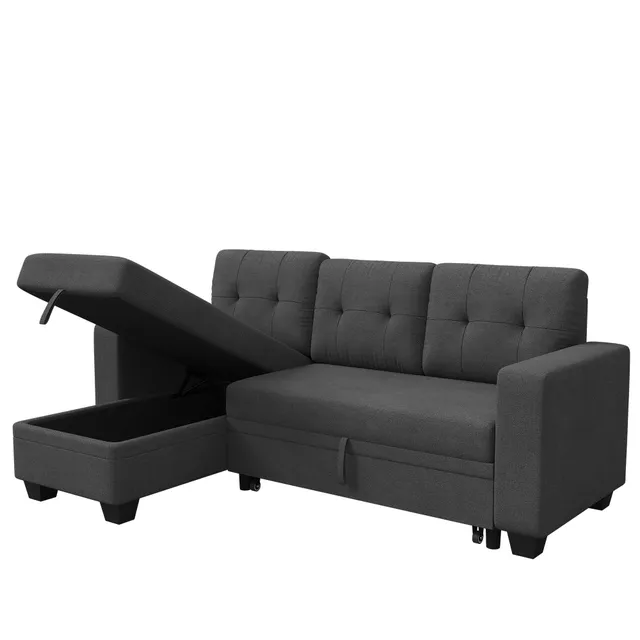 homall-recliner-l-sofa-schlafsofa-ecksofa-dunkelgrau-mit-stauraum image 1