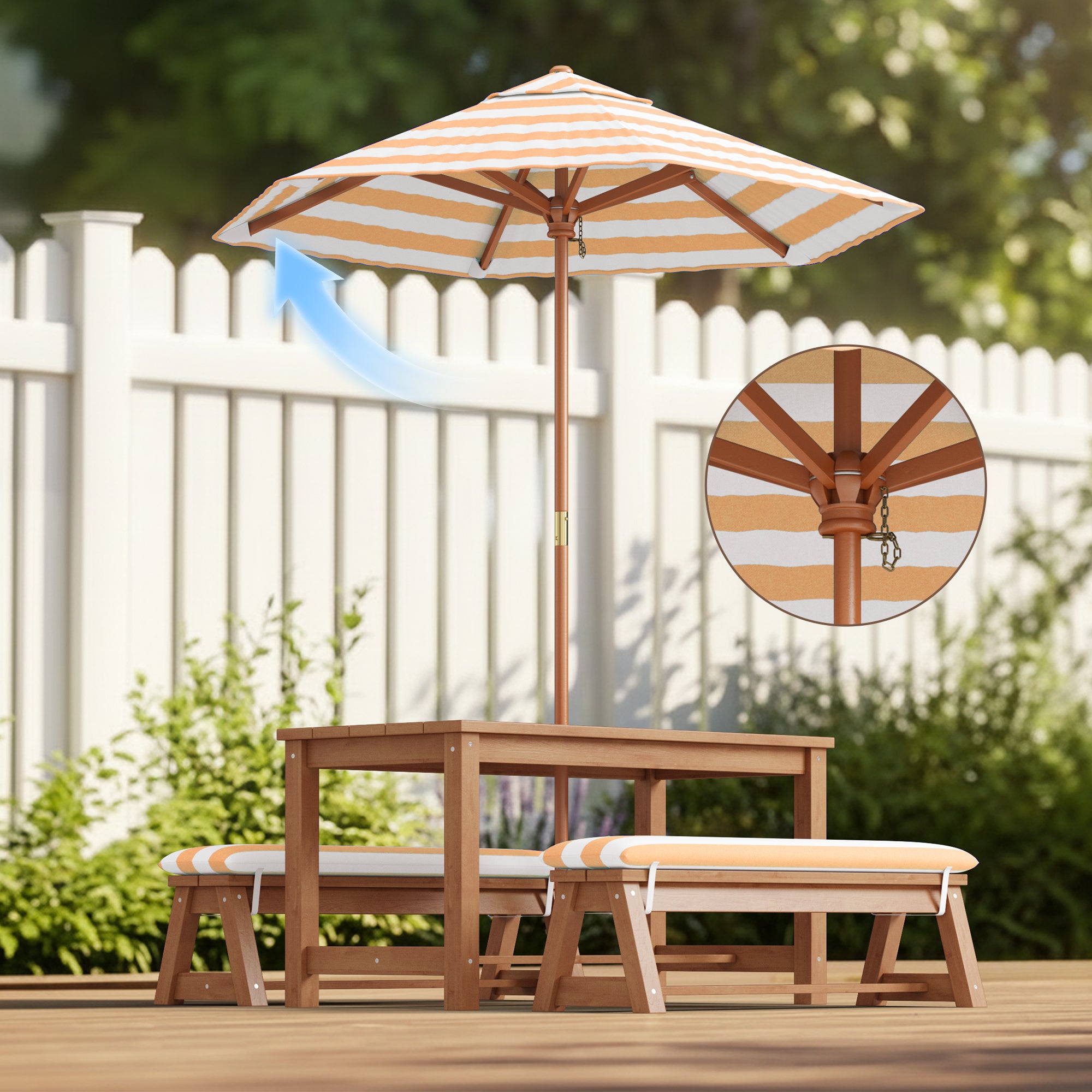 bealife-eb02-kinder-gartenm-bel-set-4tlg-orange-mit-schirm image 6