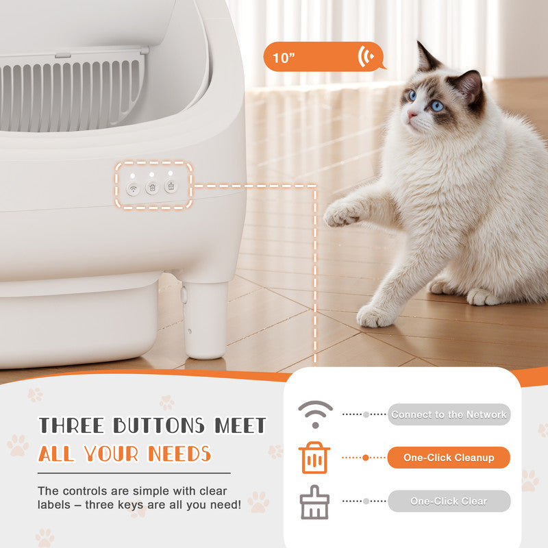 homall-shelf-katzenklo-selbstreinigend-grau-app image 5
