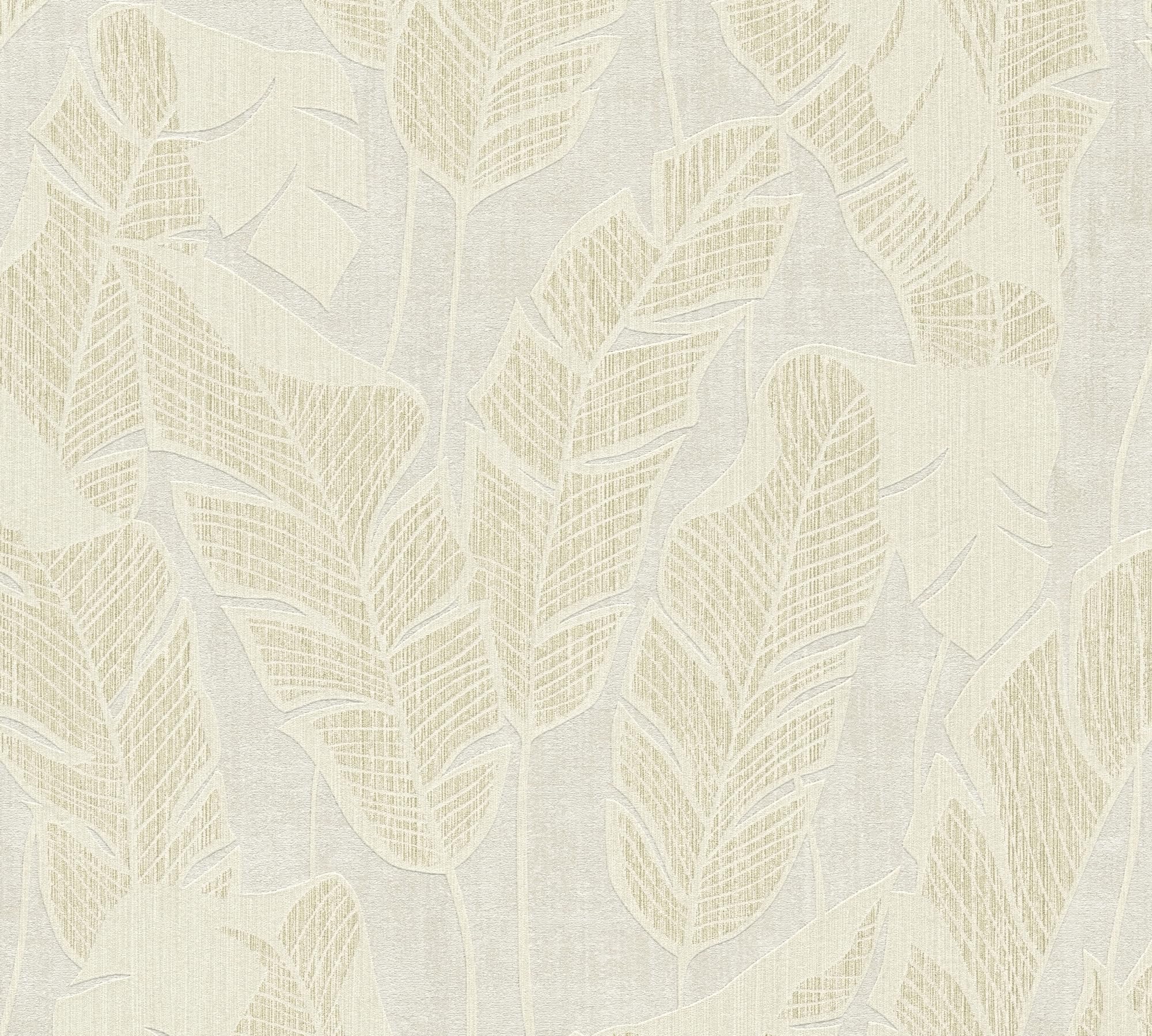 a-s-cr-ation-dschungel-vliestapete-wei-beige-gold-10-05-x-0-53-m image 2