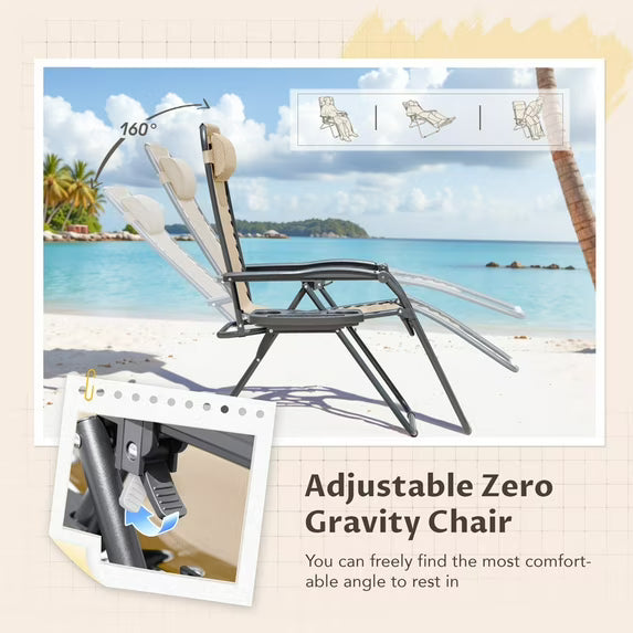 homall-patio-furniture-zero-gravity-liegestuhl-braun-2er-set image 5