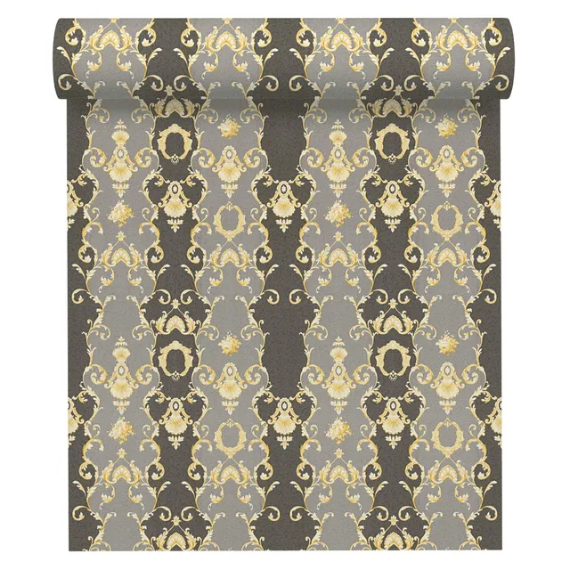 a-s-cr-ation-chateau-5-ornament-vliestapete-grau-343926 image 1