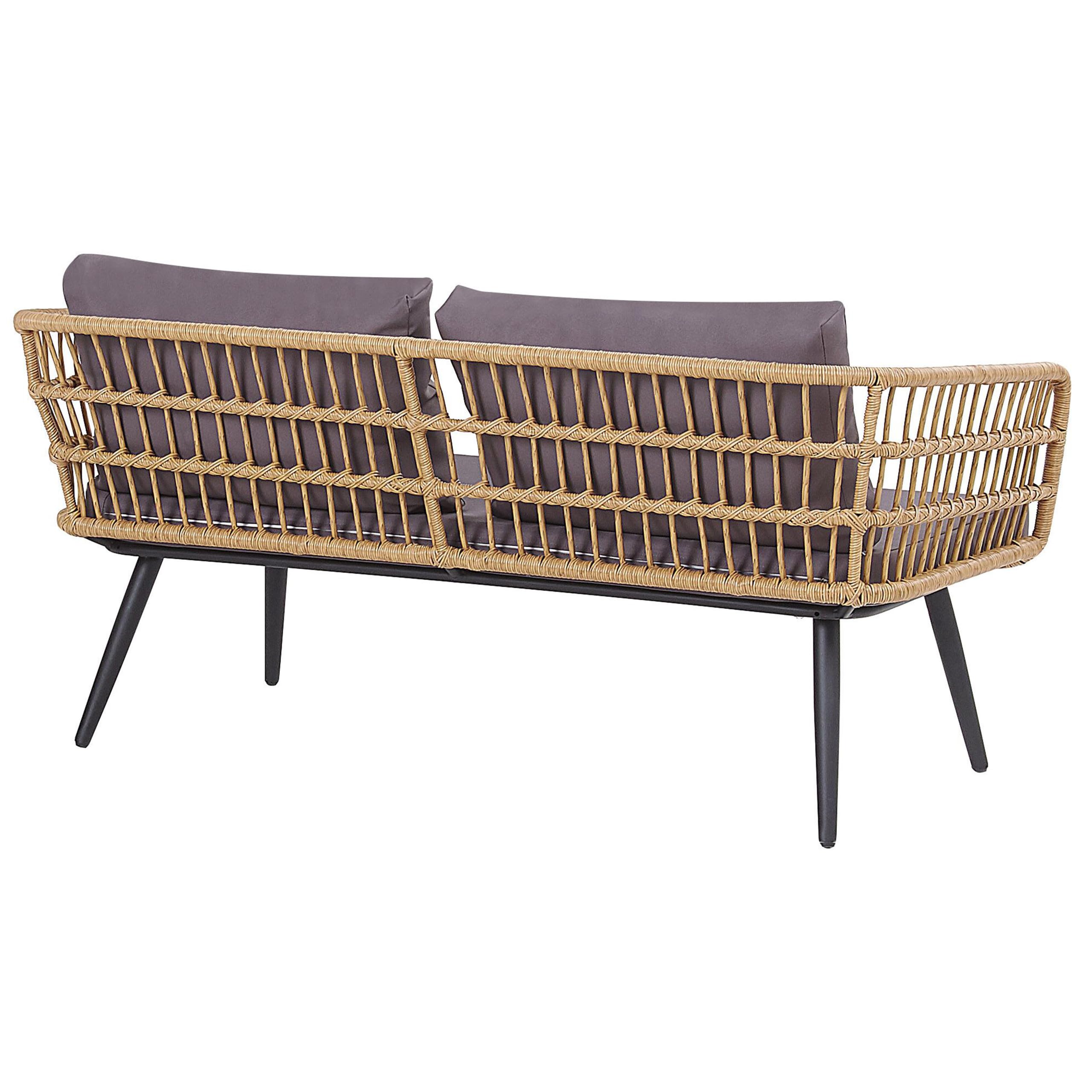 beliani-fobello-sitzgruppe-rattan-4-sitzer-zweisitzer-sessel-natur image 7
