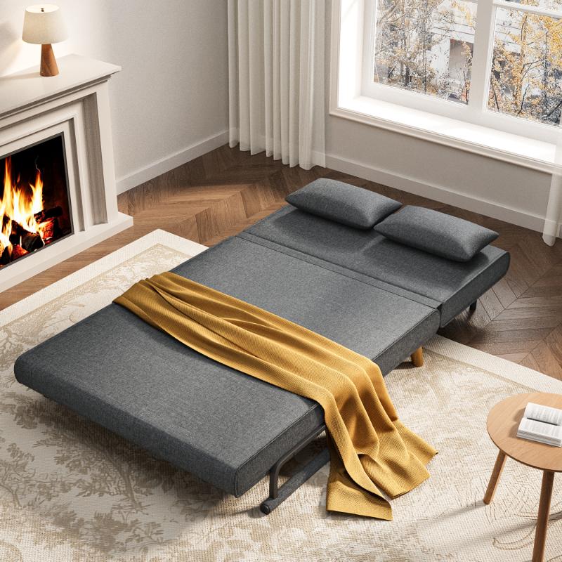 bealife-sofas-ar51-doppel-klappsofa-dunkelgrau-stoff-2-in-1 image 8