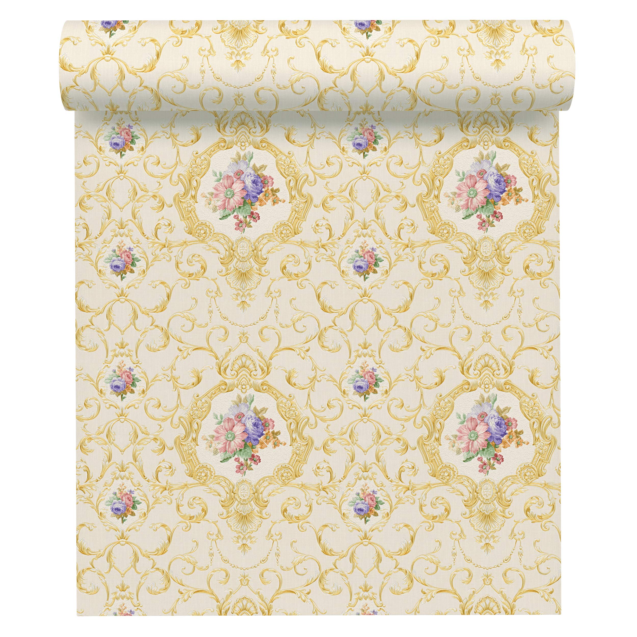 a-s-cr-ation-chateau-5-vliestapete-creme-metallic-10-05m image 1