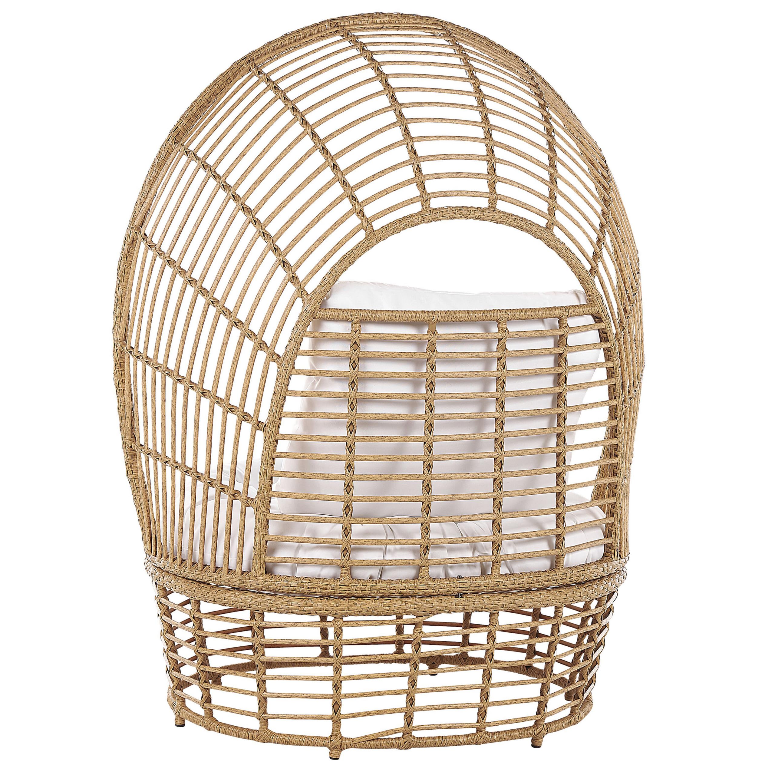 beliani-lido-korbsessel-rattan-beige-mit-kissen image 6