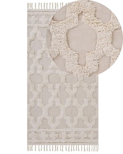 beliani-suluova-teppich-baumwolle-beige-80x150-marokkanisch image 8