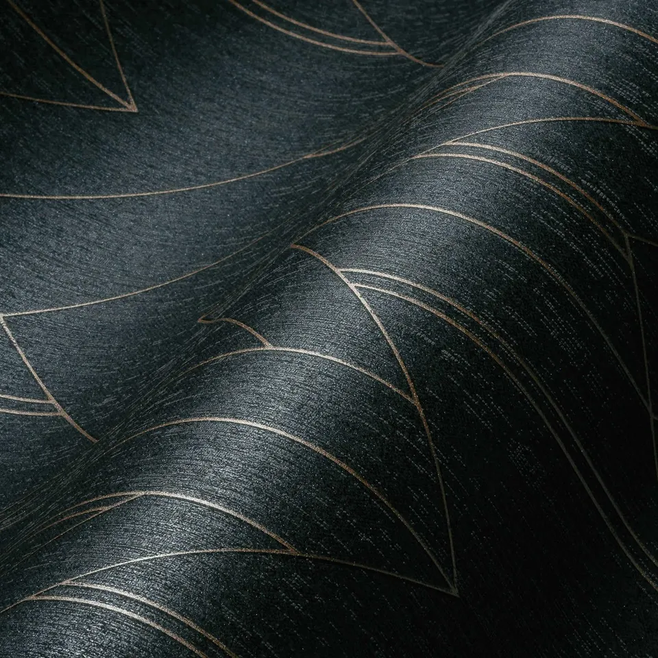 a-s-cr-ation-villa-373691-tapete-geometrisch-schwarz-gold image 1