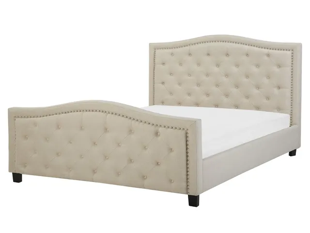 beliani-aurel-doppelbett-beige-160x200-leinenoptik image 1