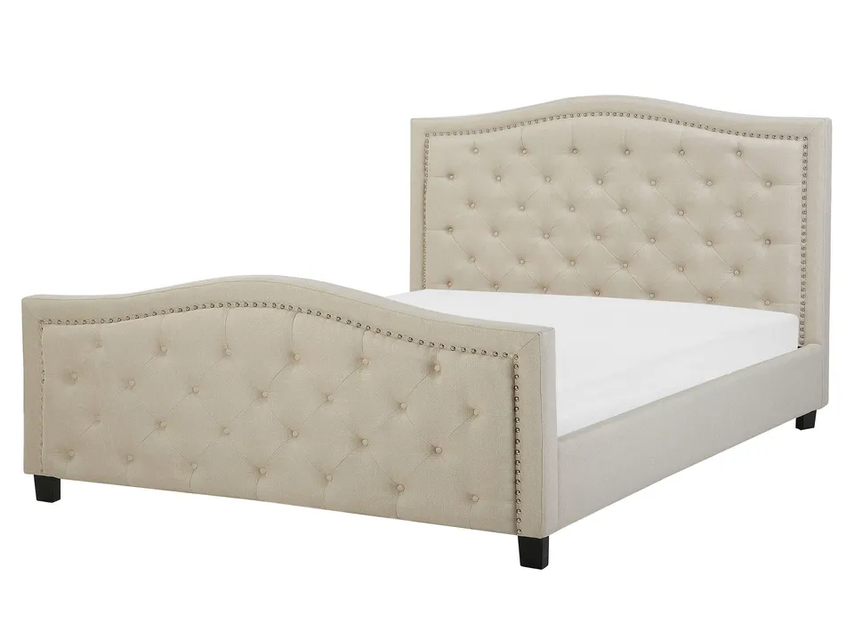 beliani-aurel-doppelbett-beige-160x200-leinenoptik image 1
