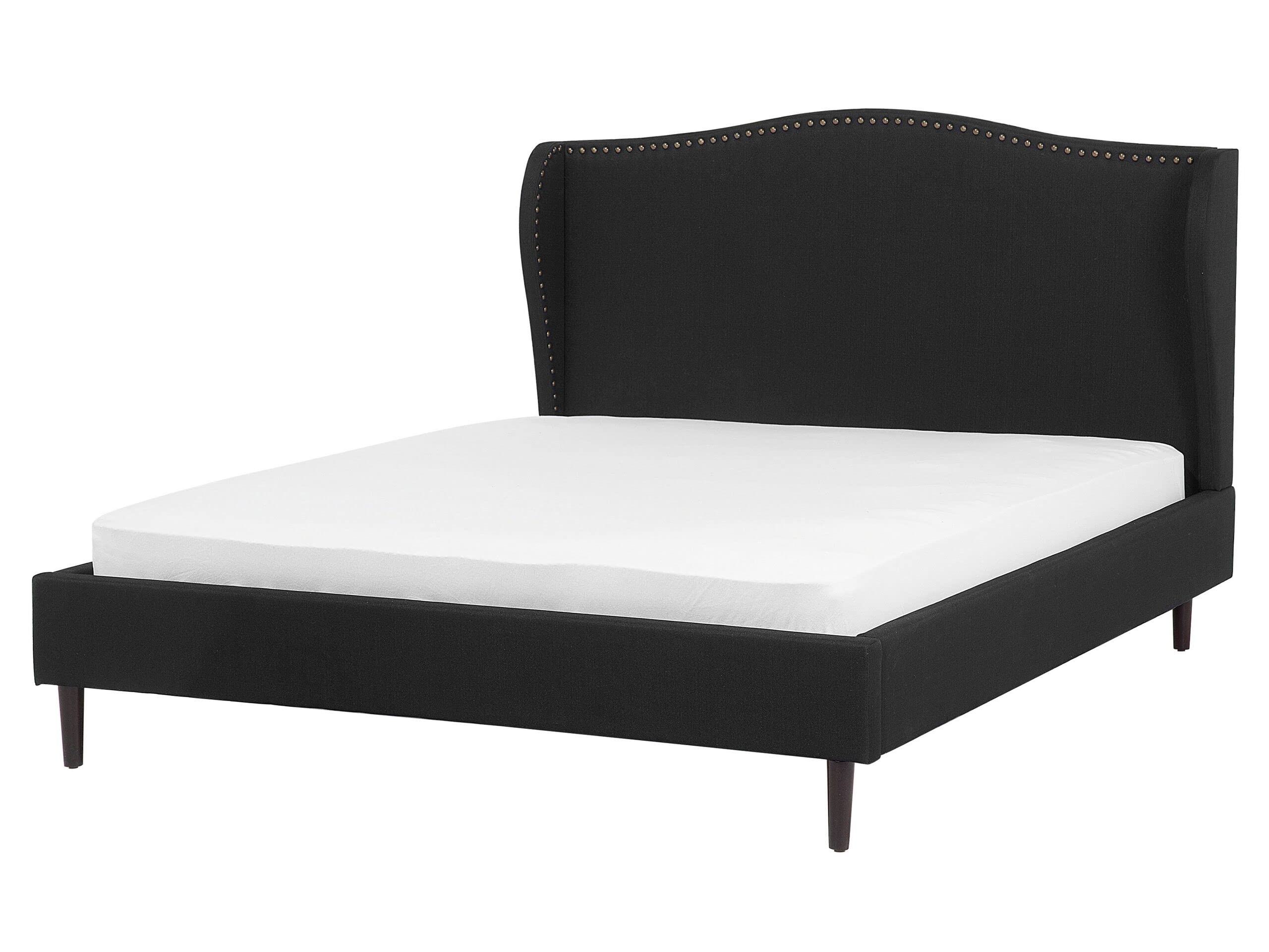 beliani-doppelbett-schwarz-160x200-lattenrost-nieten image 1