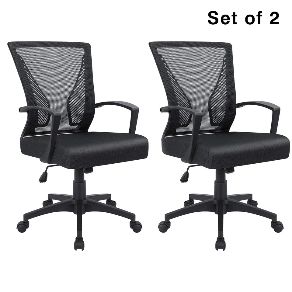 homall-office-mesh-chair-b-rostuhl-halbhoch-schwarz-2er-set-netz image 1