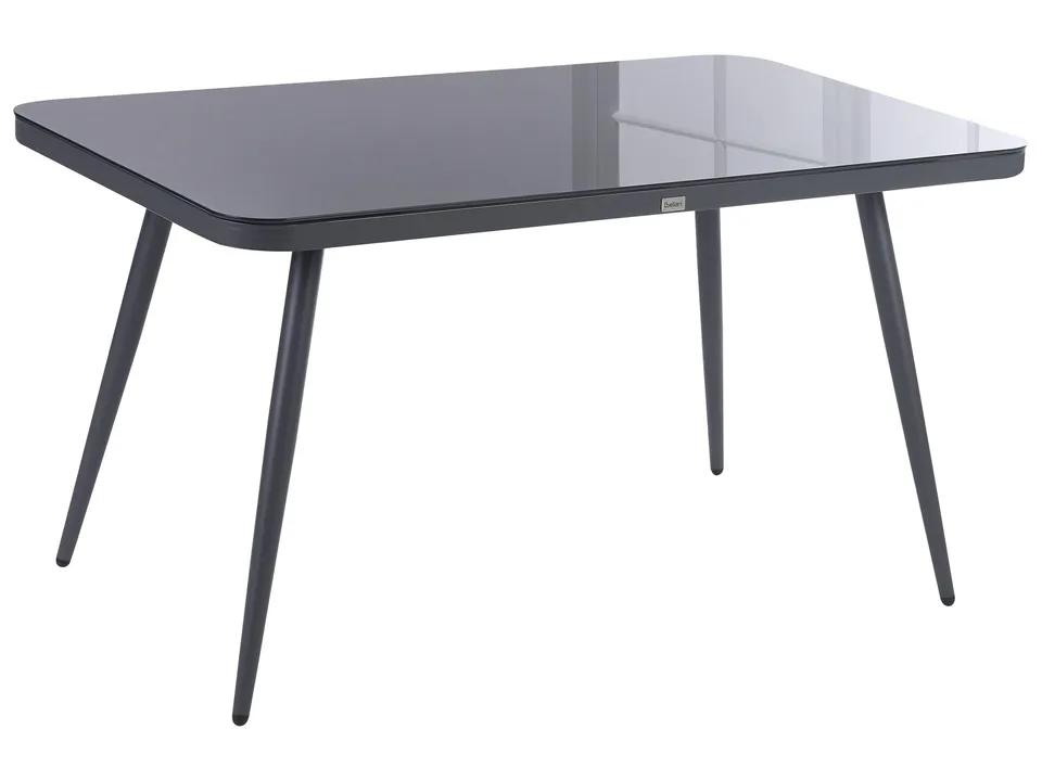 beliani-lipari-gartentisch-grau-140x80-glas-steinoptik image 1