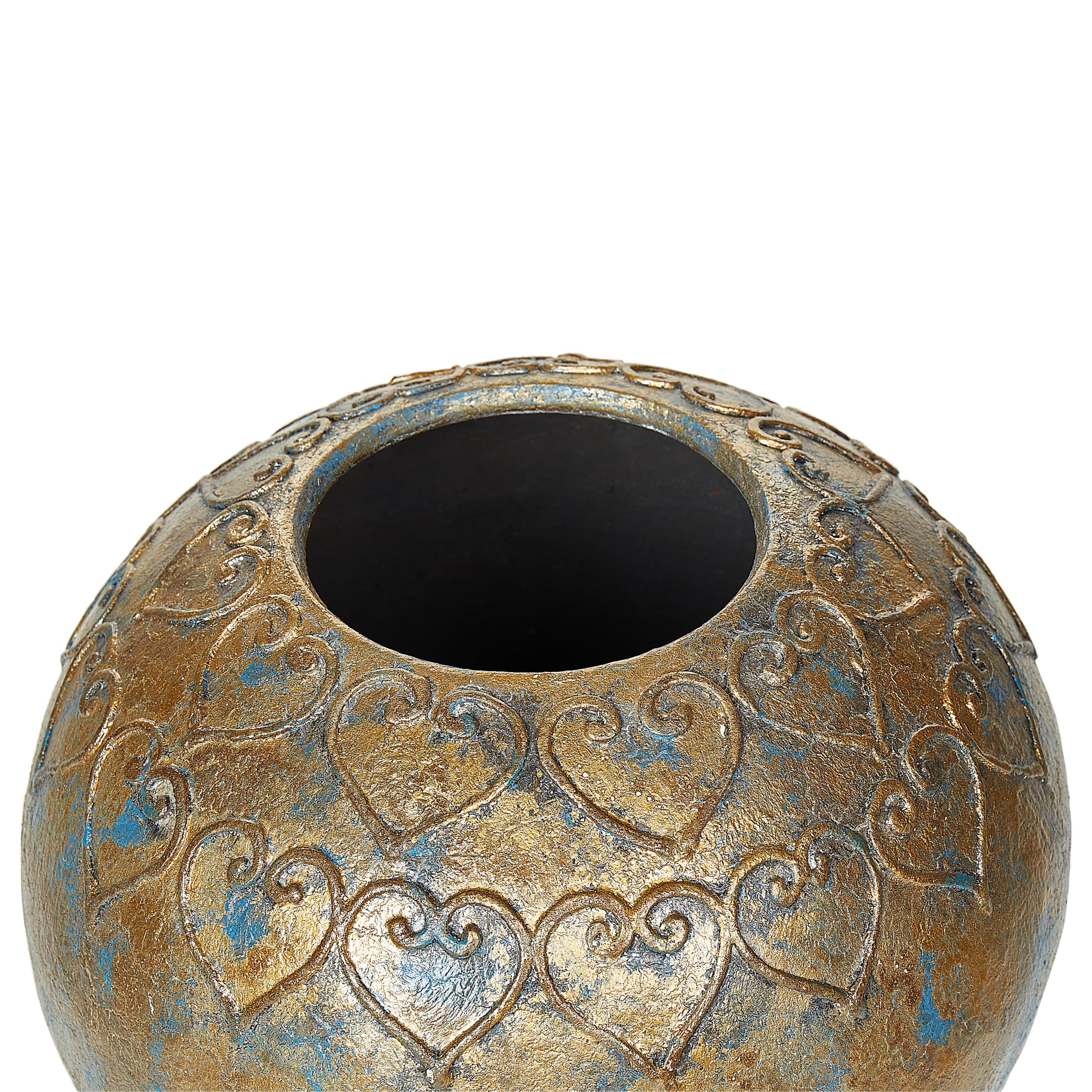 beliani-nida-deko-vase-gold-t-rkis-ton-33-cm image 5