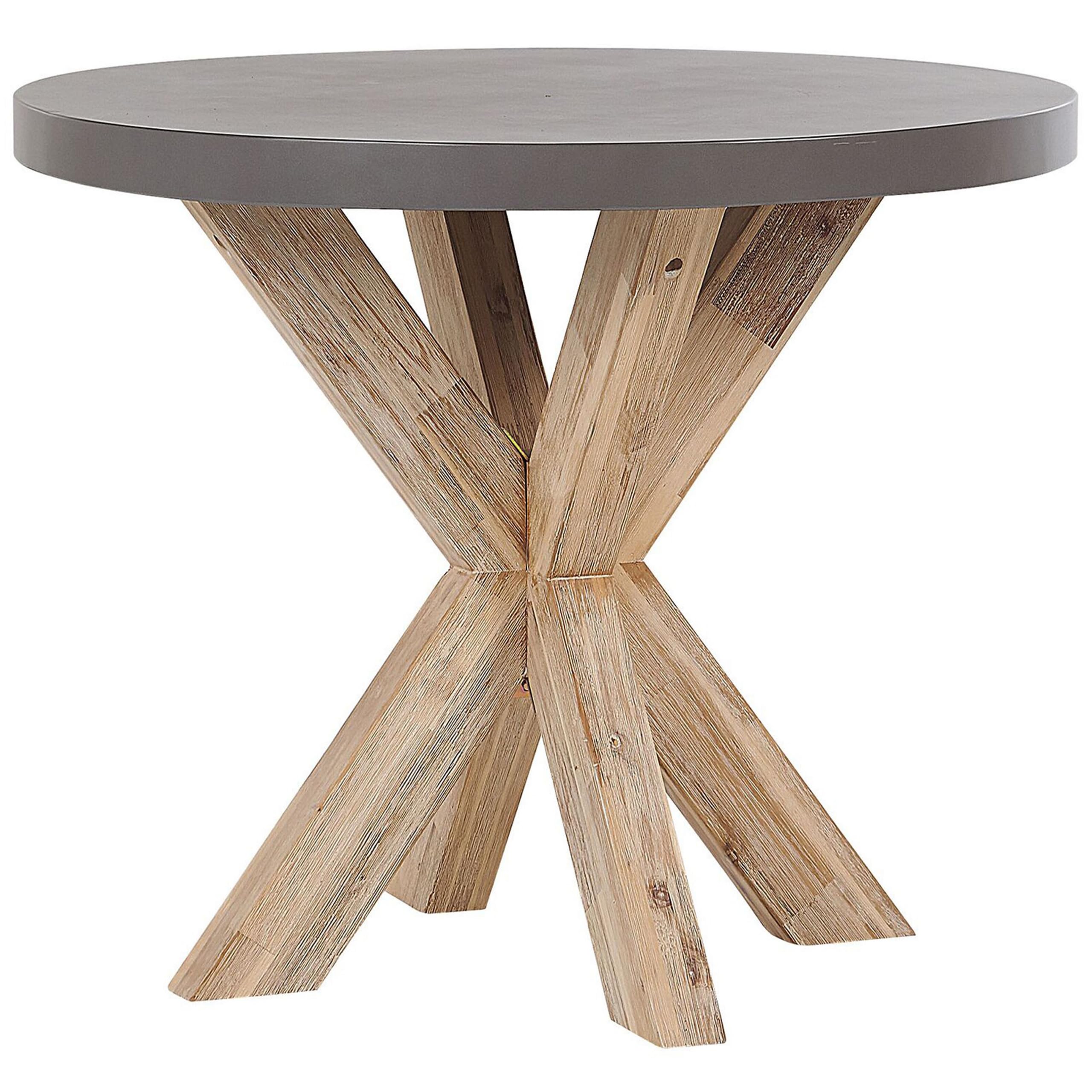 beliani-olbia-gartenset-rund-90-cm-4-hocker-grau image 4