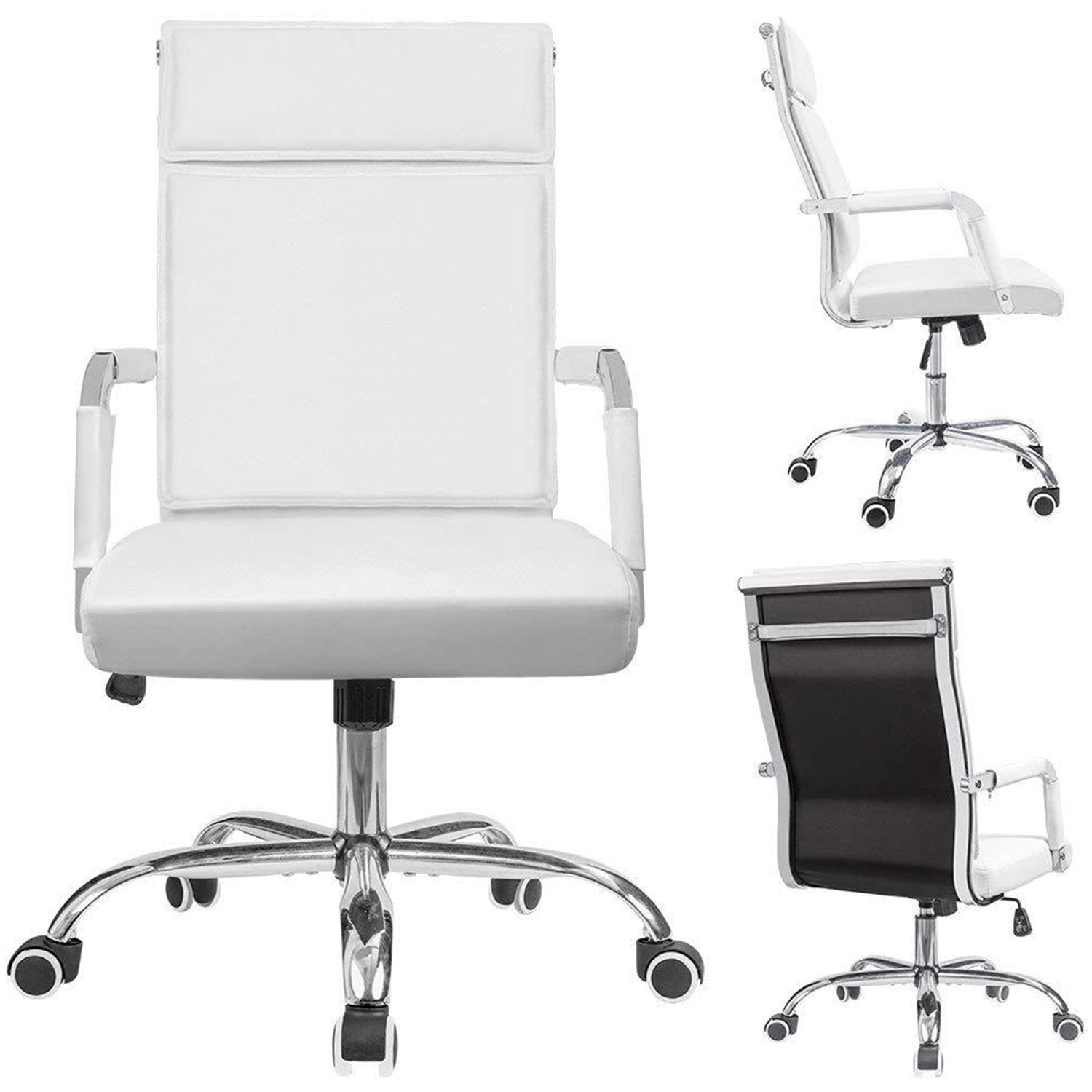 homall-office-leather-chair-b-rostuhl-schwarz-mittelhoch image 8