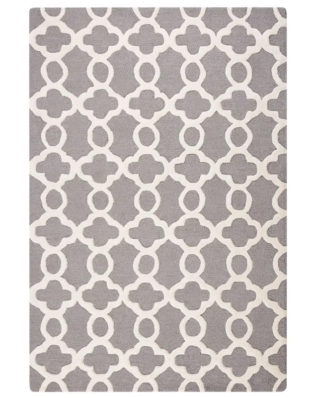 beliani-zile-orient-teppich-grau-wei-140-x-200-cm-wolle image 1