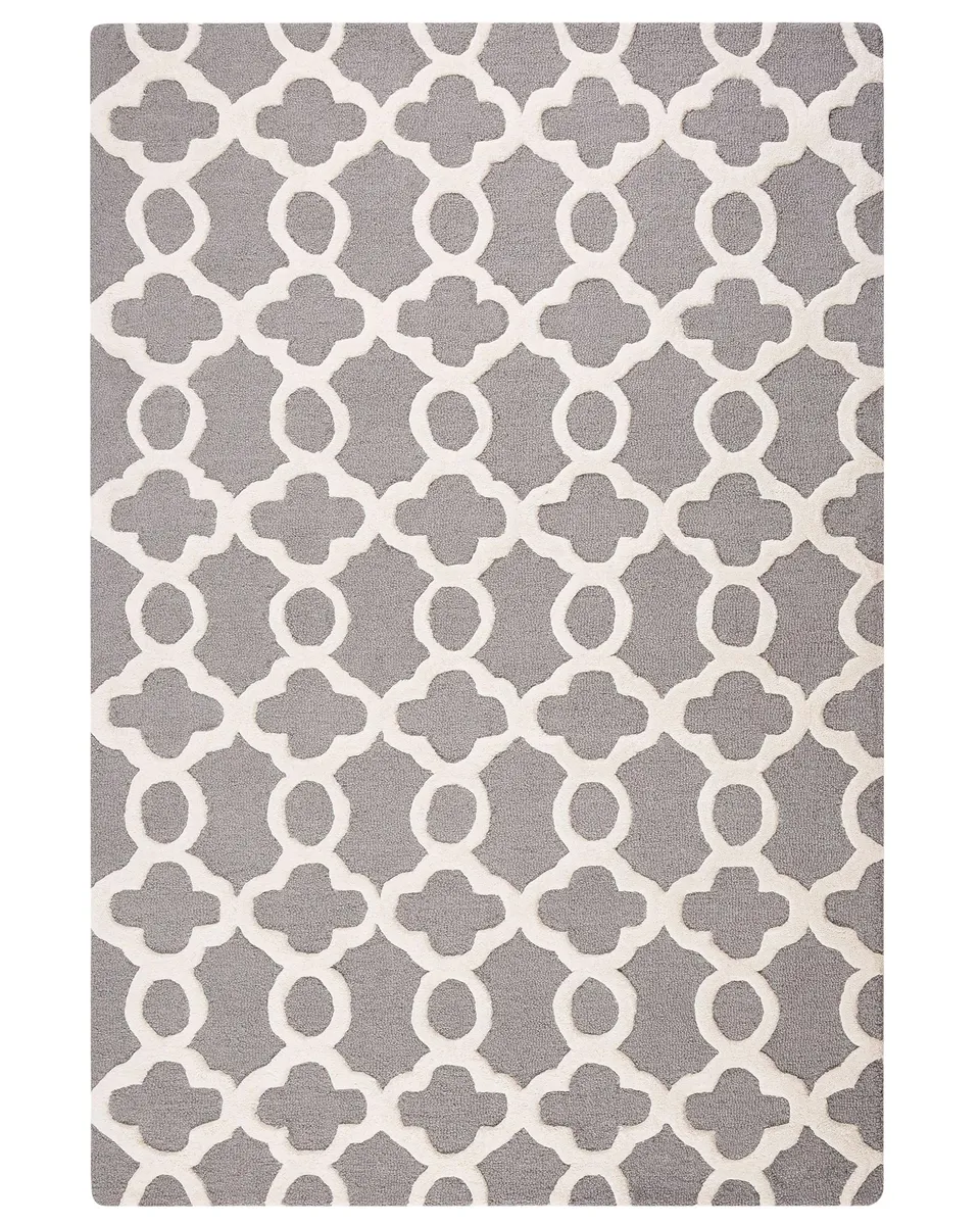 beliani-zile-orient-teppich-grau-wei-140-x-200-cm-wolle image 1