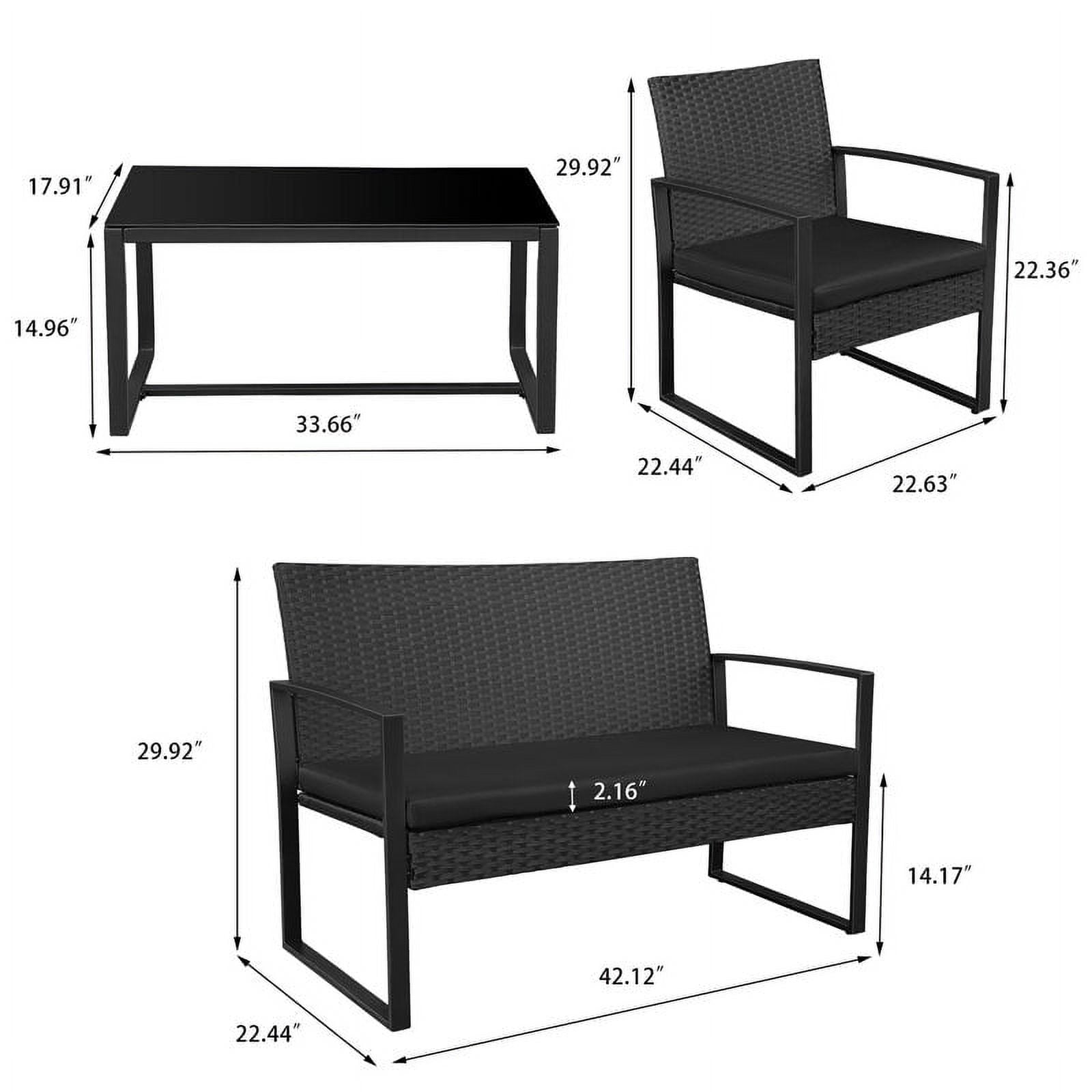 homall-patio-furniture-rattan-set-4tlg-schwarz-mit-tisch image 3