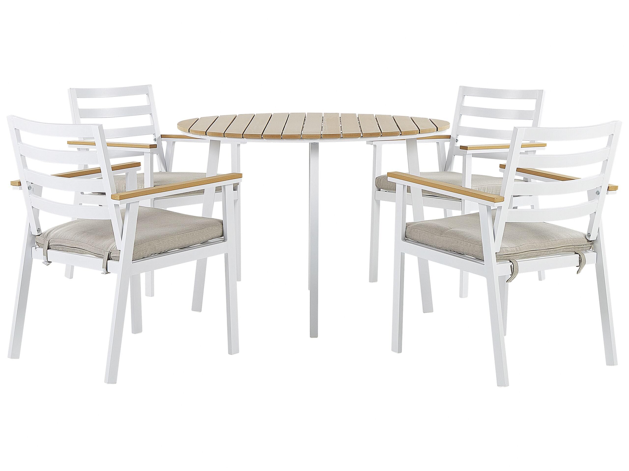 beliani-cavoli-gartenset-tisch-4-st-hle-wei-beige-alu image 1