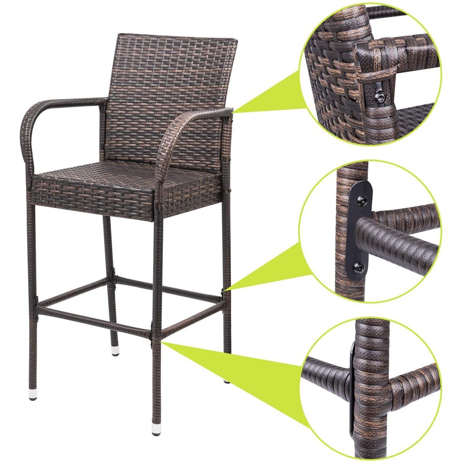 homall-bar-stool-rattan-barhocker-braun-2er-set-fu-st-tze image 3